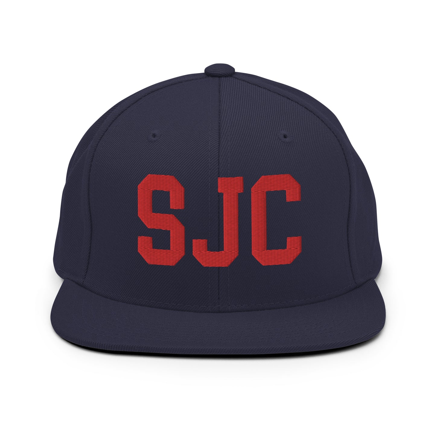 College-Style Classic Snapback Hat • Red • SJC San Jose • YHM Designs - Image 15