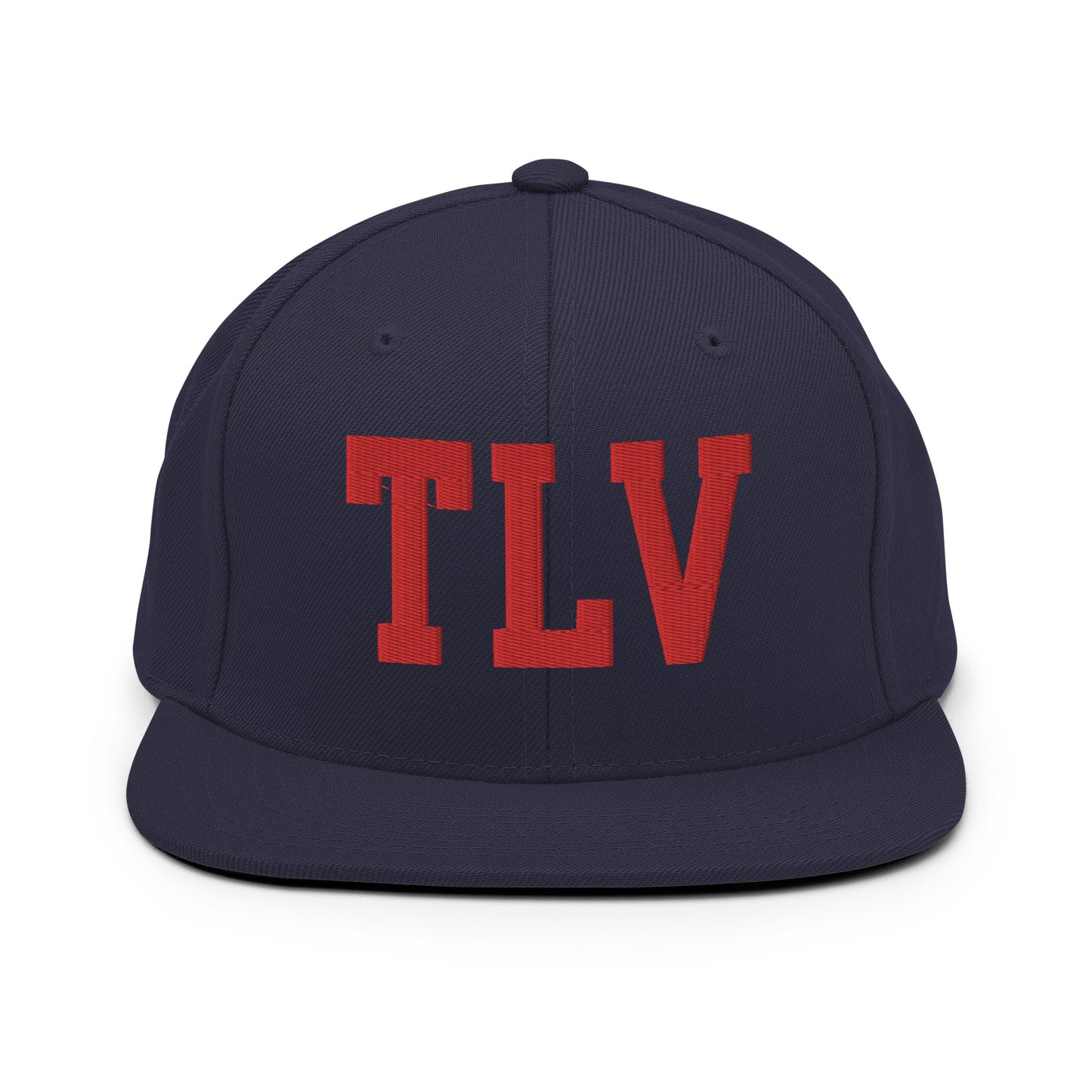 College-Style Classic Snapback Hat • Red • TLV Tel Aviv • YHM Designs - Image 15
