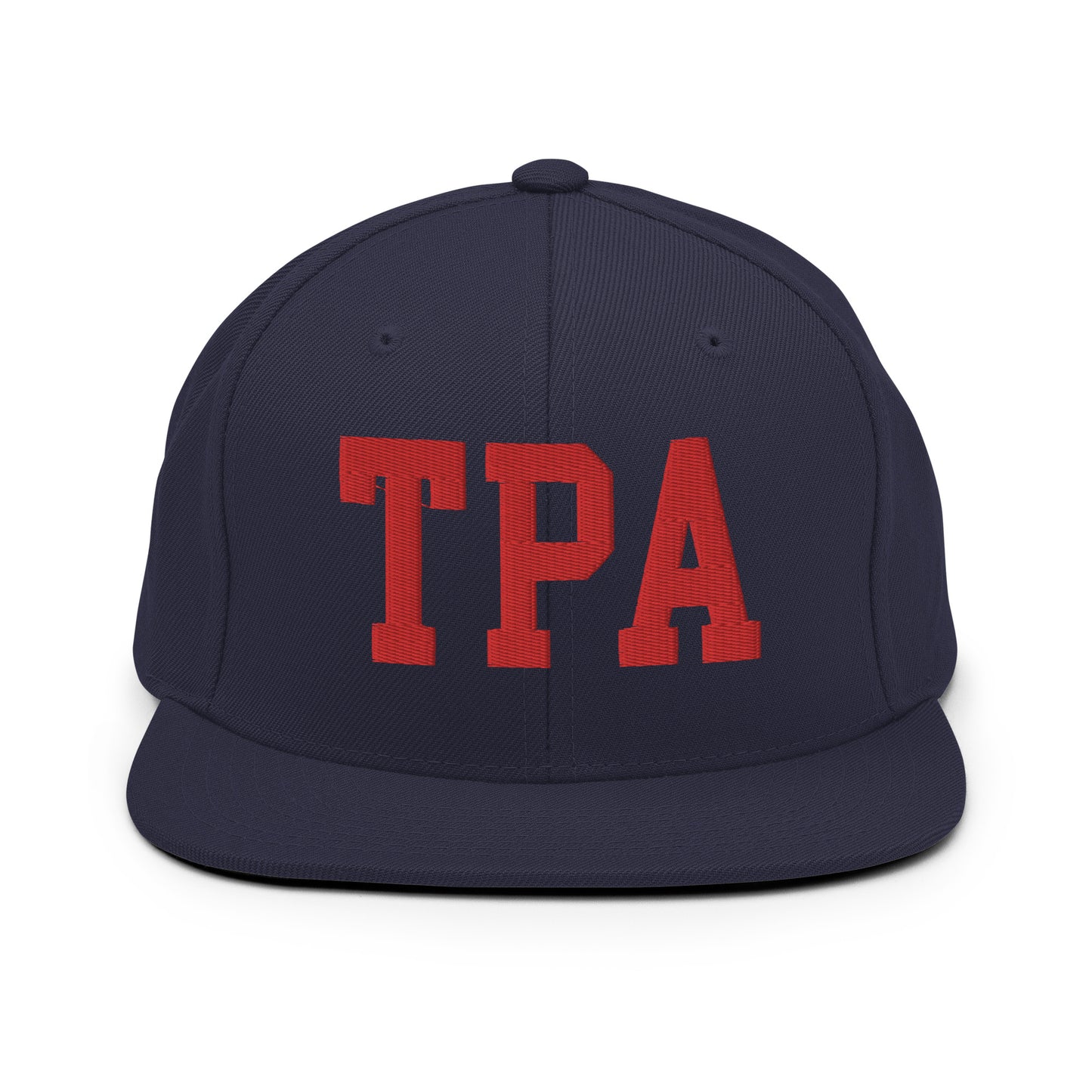 College-Style Classic Snapback Hat • Red • TPA Tampa • YHM Designs - Image 15