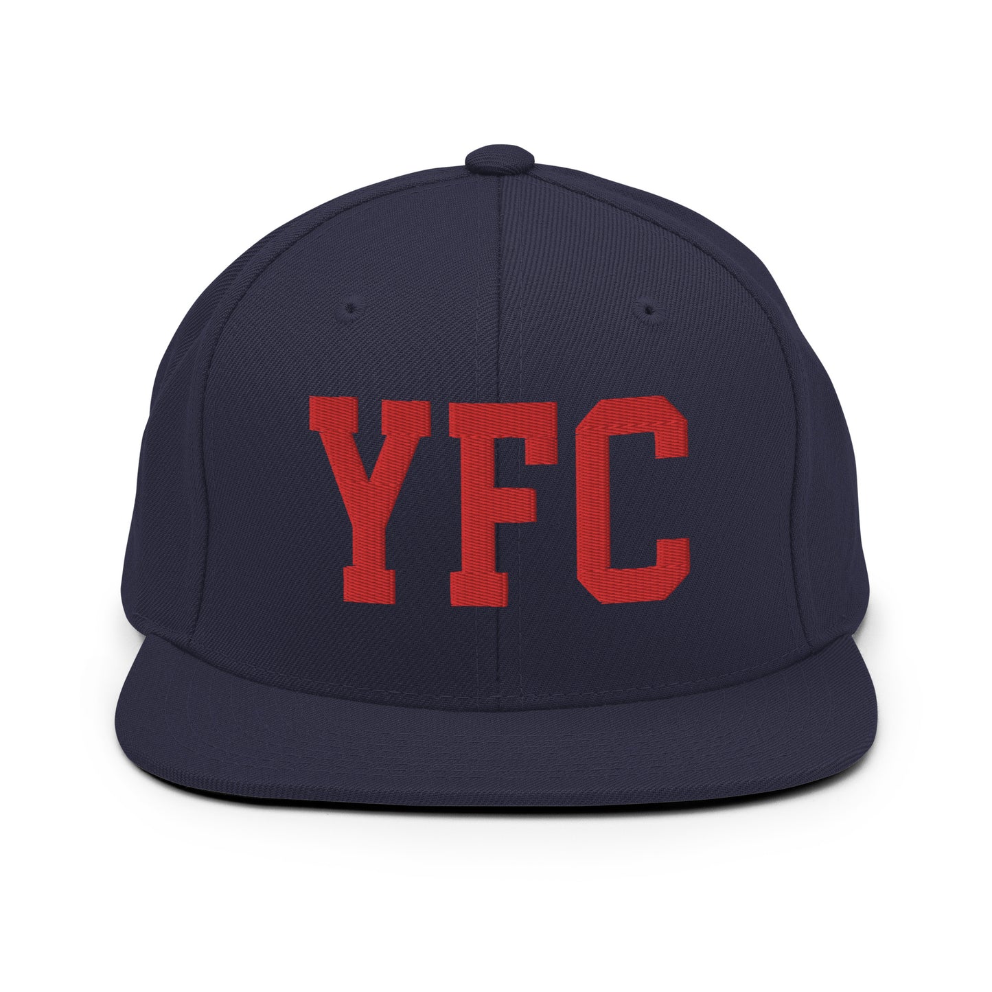 College-Style Classic Snapback Hat • Red • YFC Fredericton • YHM Designs - Image 15