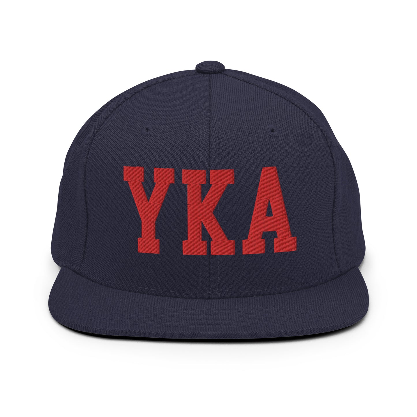 College-Style Classic Snapback Hat • Red • YKA Kamloops • YHM Designs - Image 15