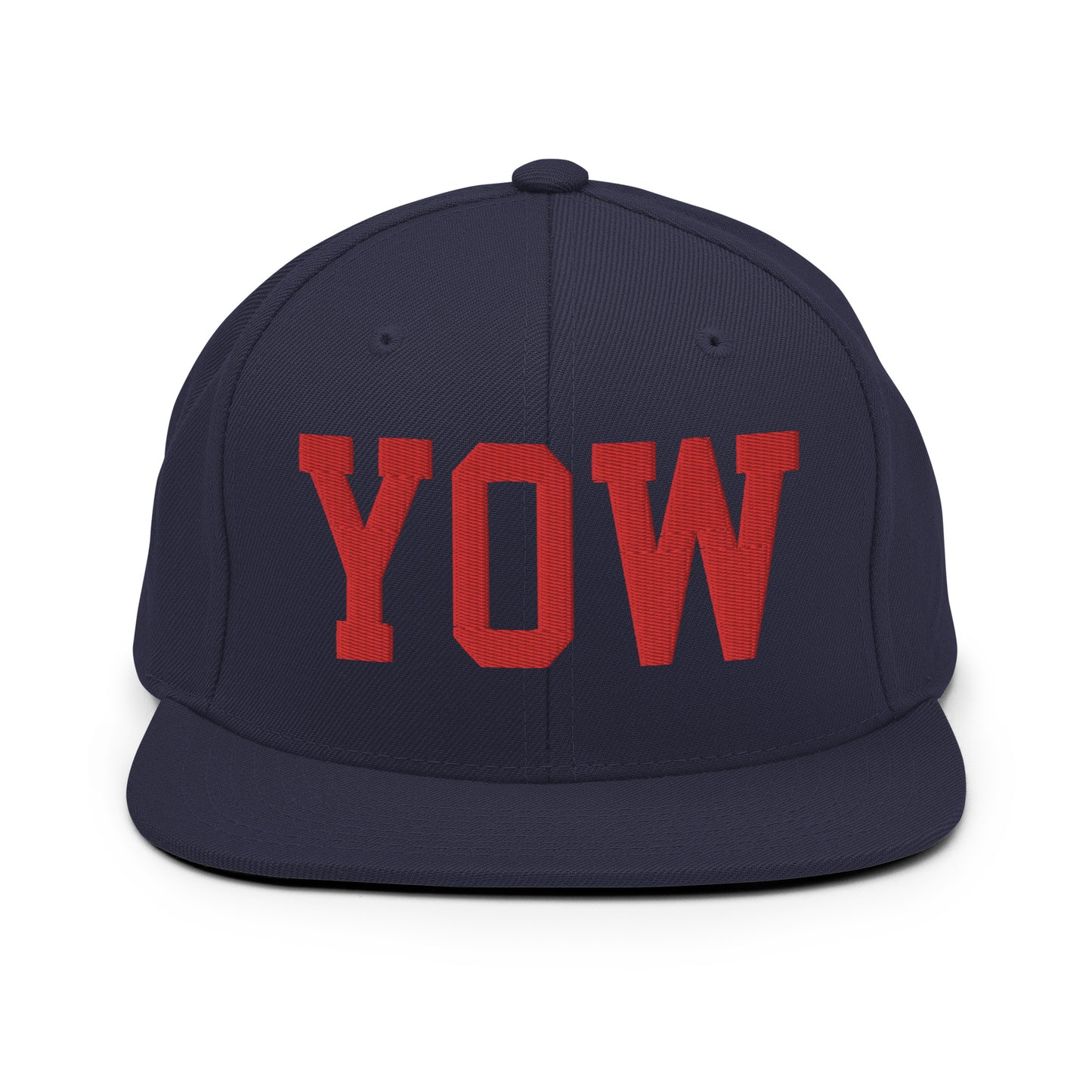 College-Style Classic Snapback Hat • Red • YOW Ottawa • YHM Designs - Image 15