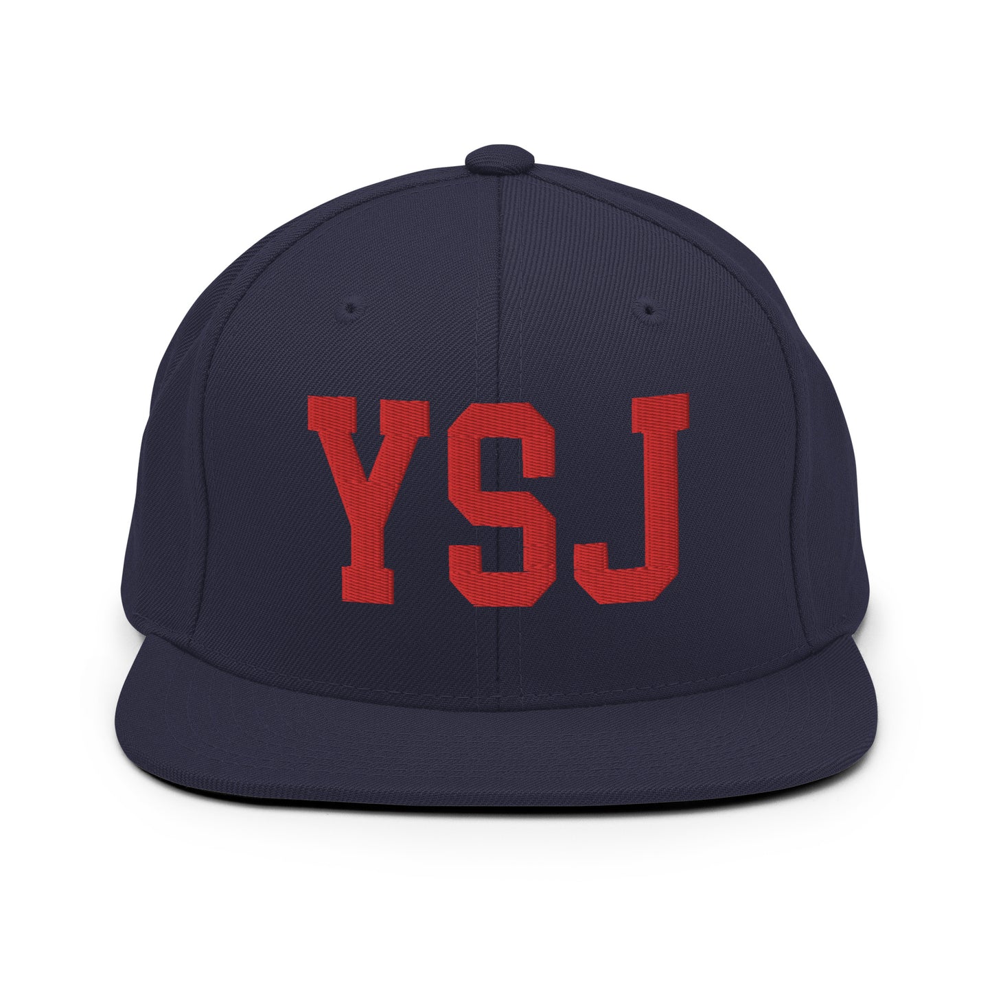 College-Style Classic Snapback Hat • Red • YSJ Saint John • YHM Designs - Image 15