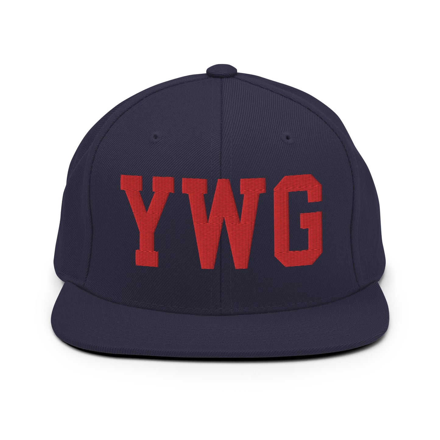 College-Style Classic Snapback Hat • Red • YWG Winnipeg • YHM Designs - Image 15