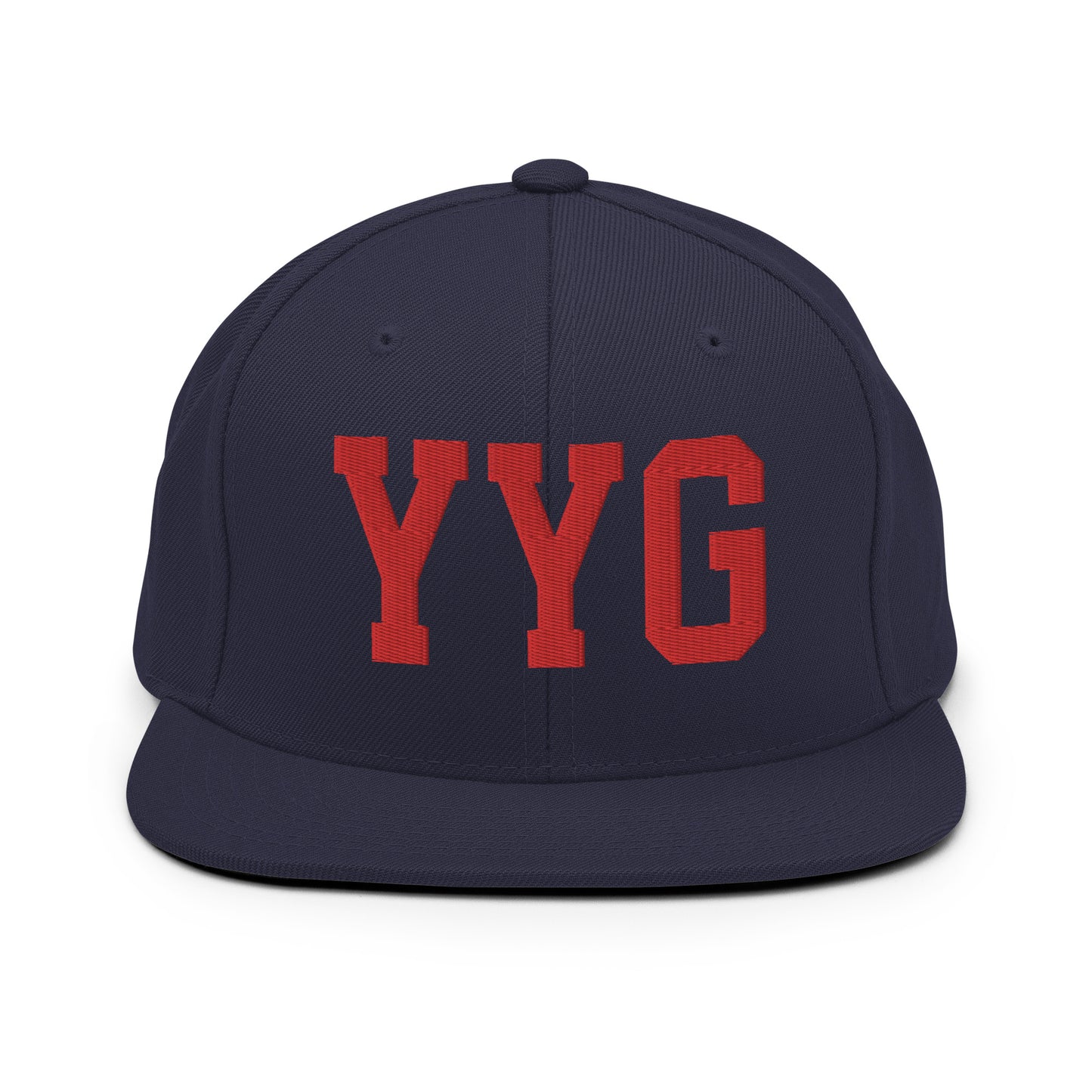 College-Style Classic Snapback Hat • Red • YYG Charlottetown • YHM Designs - Image 15