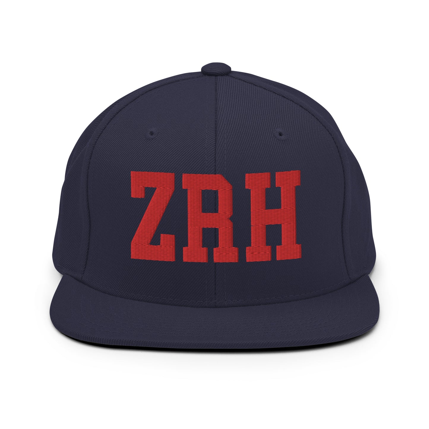 College-Style Classic Snapback Hat • Red • ZRH Zurich • YHM Designs - Image 15
