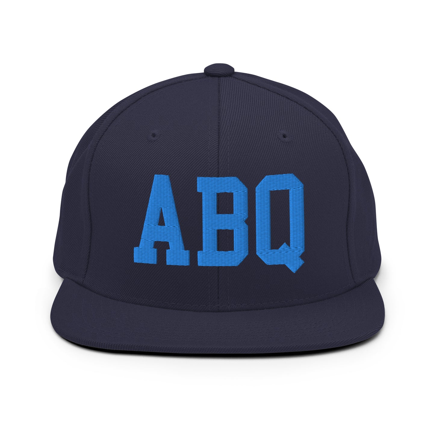 College-Style Classic Snapback Hat • Aqua Blue • ABQ Albuquerque • YHM Designs - Image 07