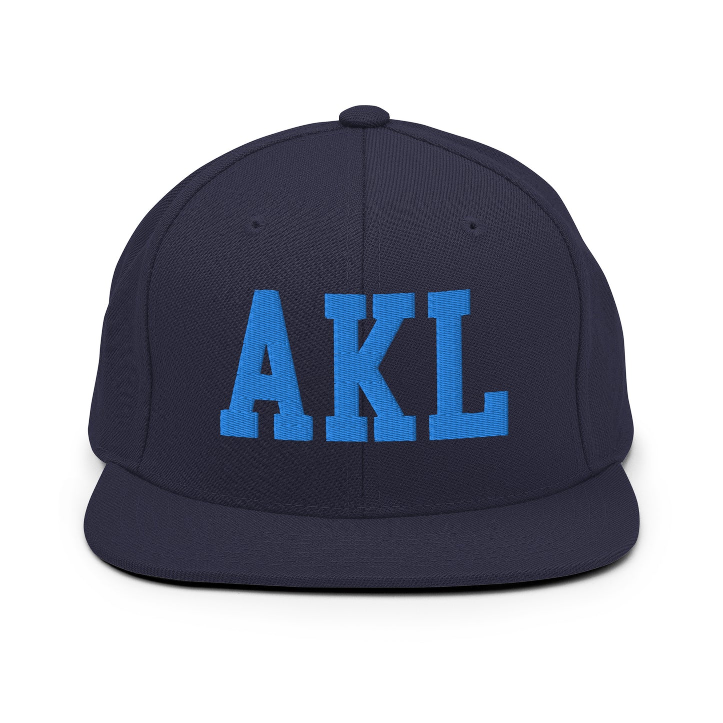 College-Style Classic Snapback Hat • Aqua Blue • AKL Auckland • YHM Designs - Image 07