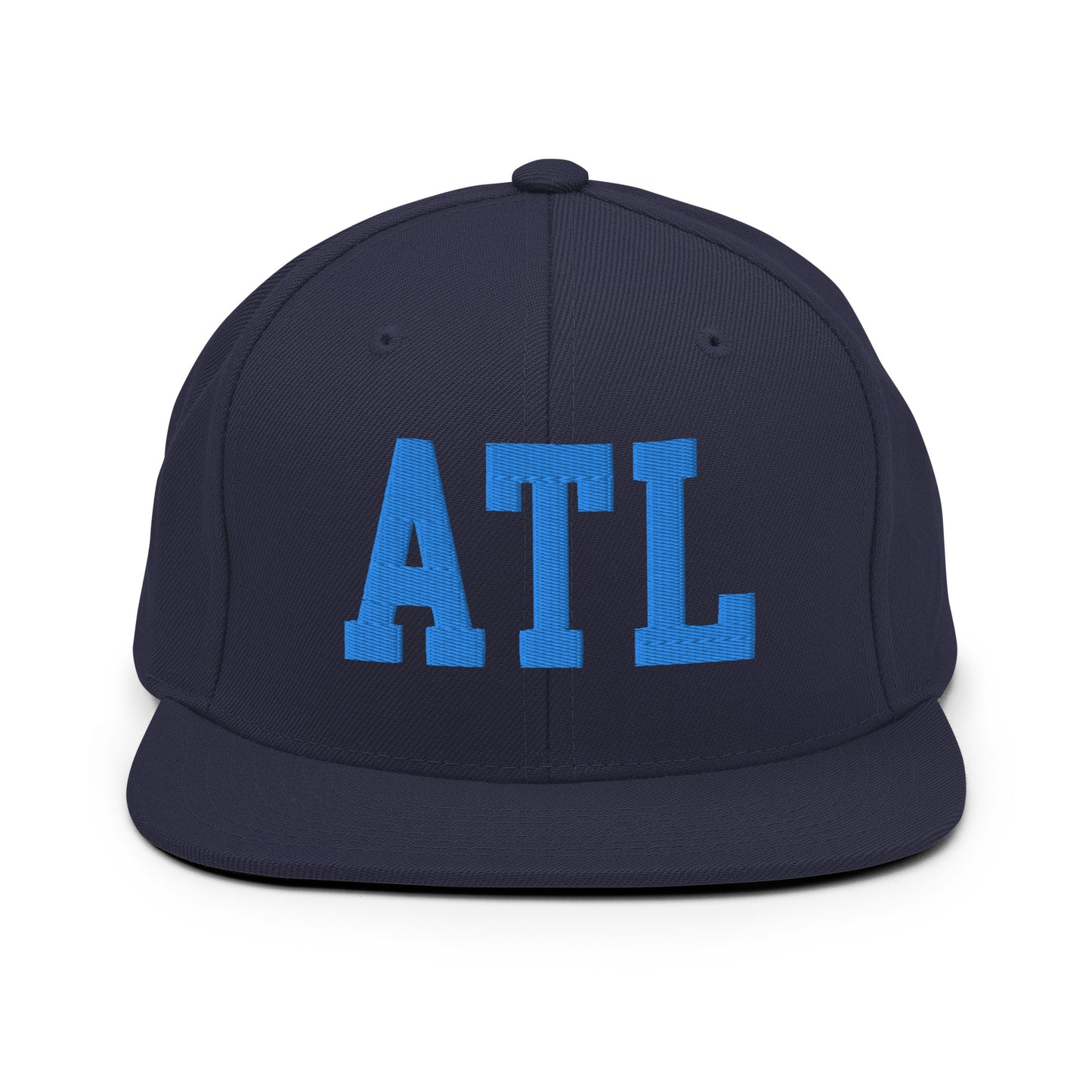 College-Style Classic Snapback Hat • Aqua Blue • ATL Atlanta • YHM Designs - Image 07