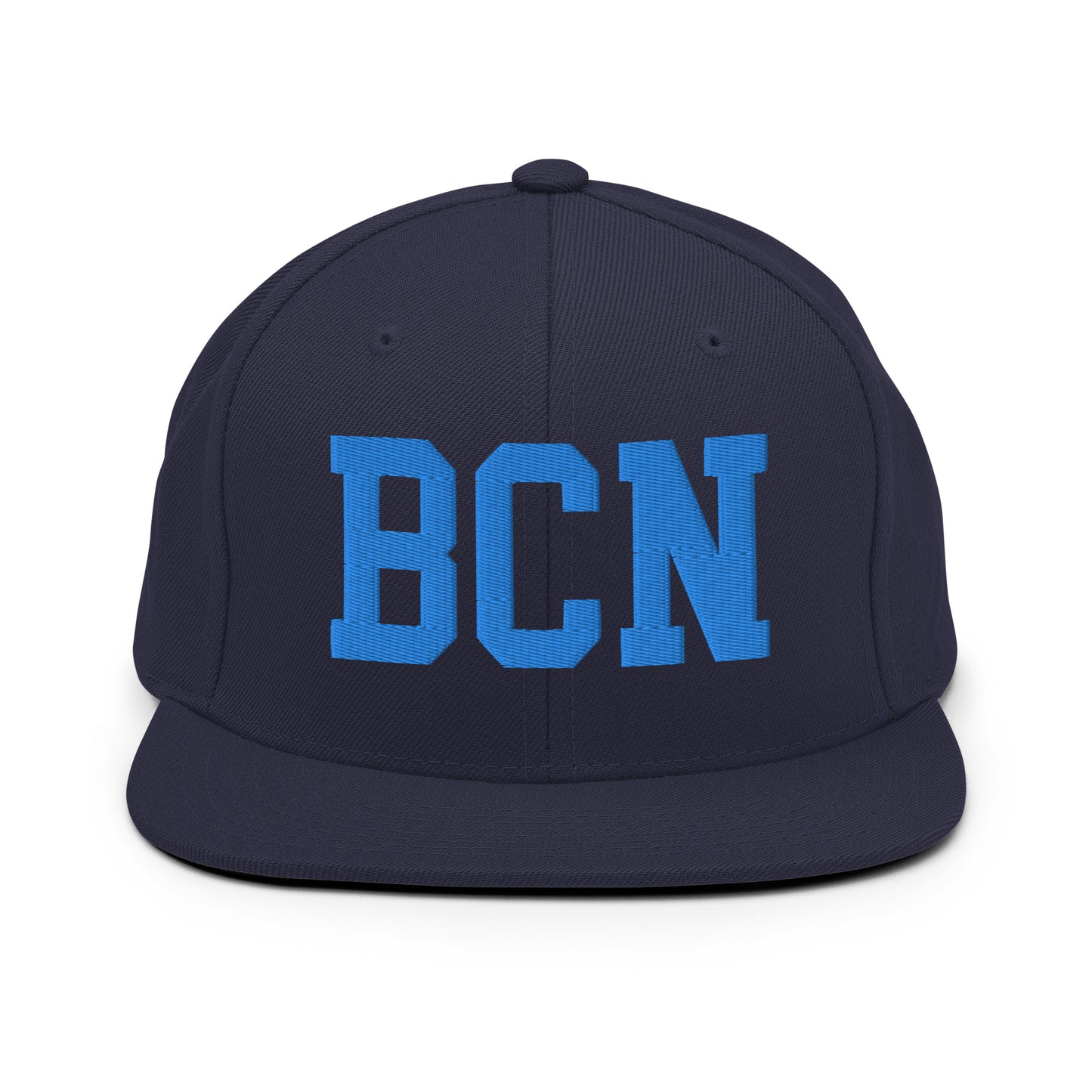 College-Style Classic Snapback Hat • Aqua Blue • BCN Barcelona • YHM Designs - Image 07