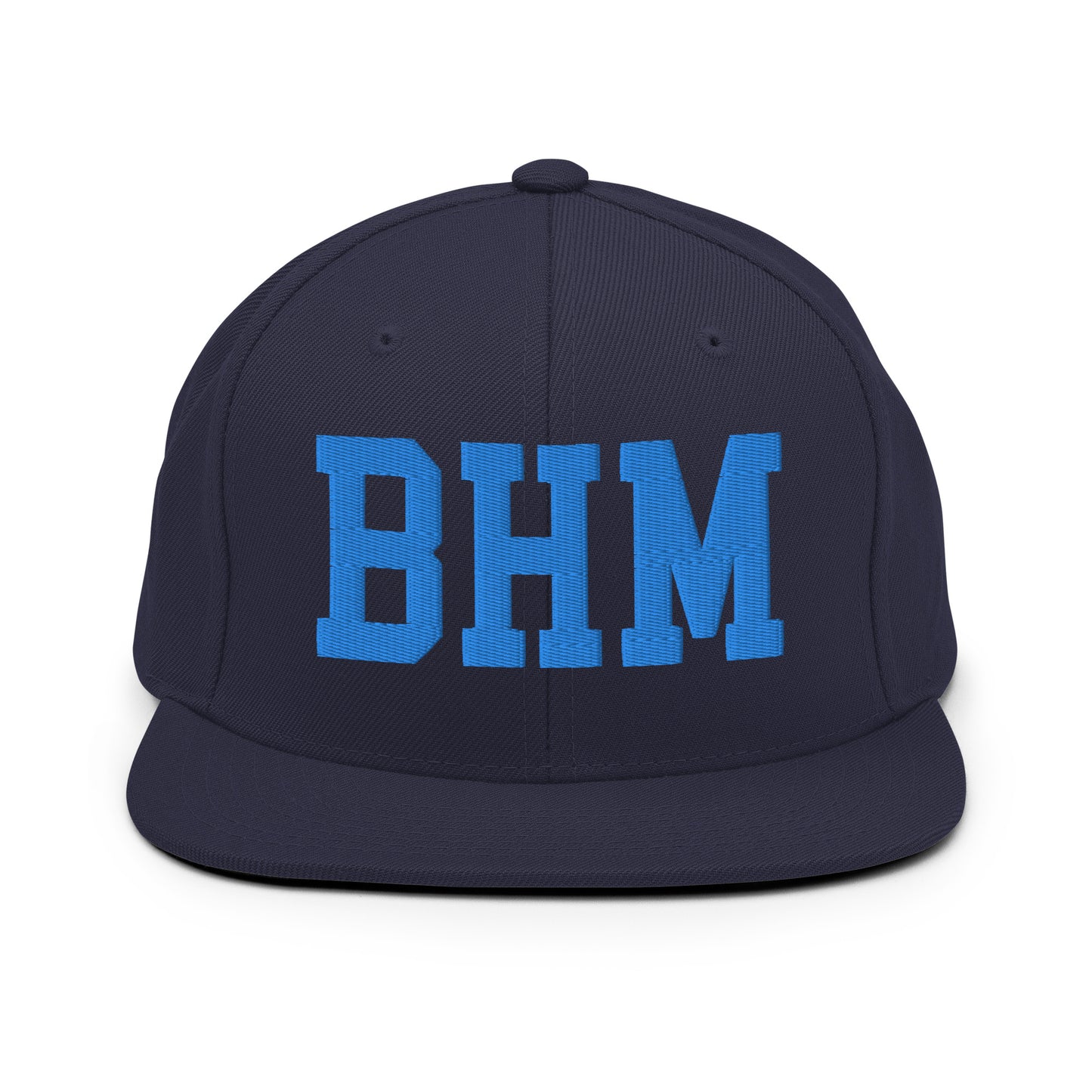 College-Style Classic Snapback Hat • Aqua Blue • BHM Birmingham • YHM Designs - Image 07