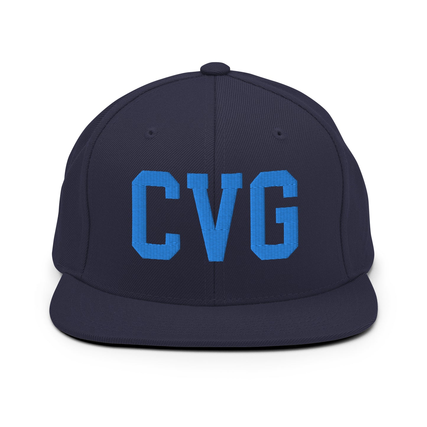 College-Style Classic Snapback Hat • Aqua Blue • CVG Cincinnati • YHM Designs - Image 07