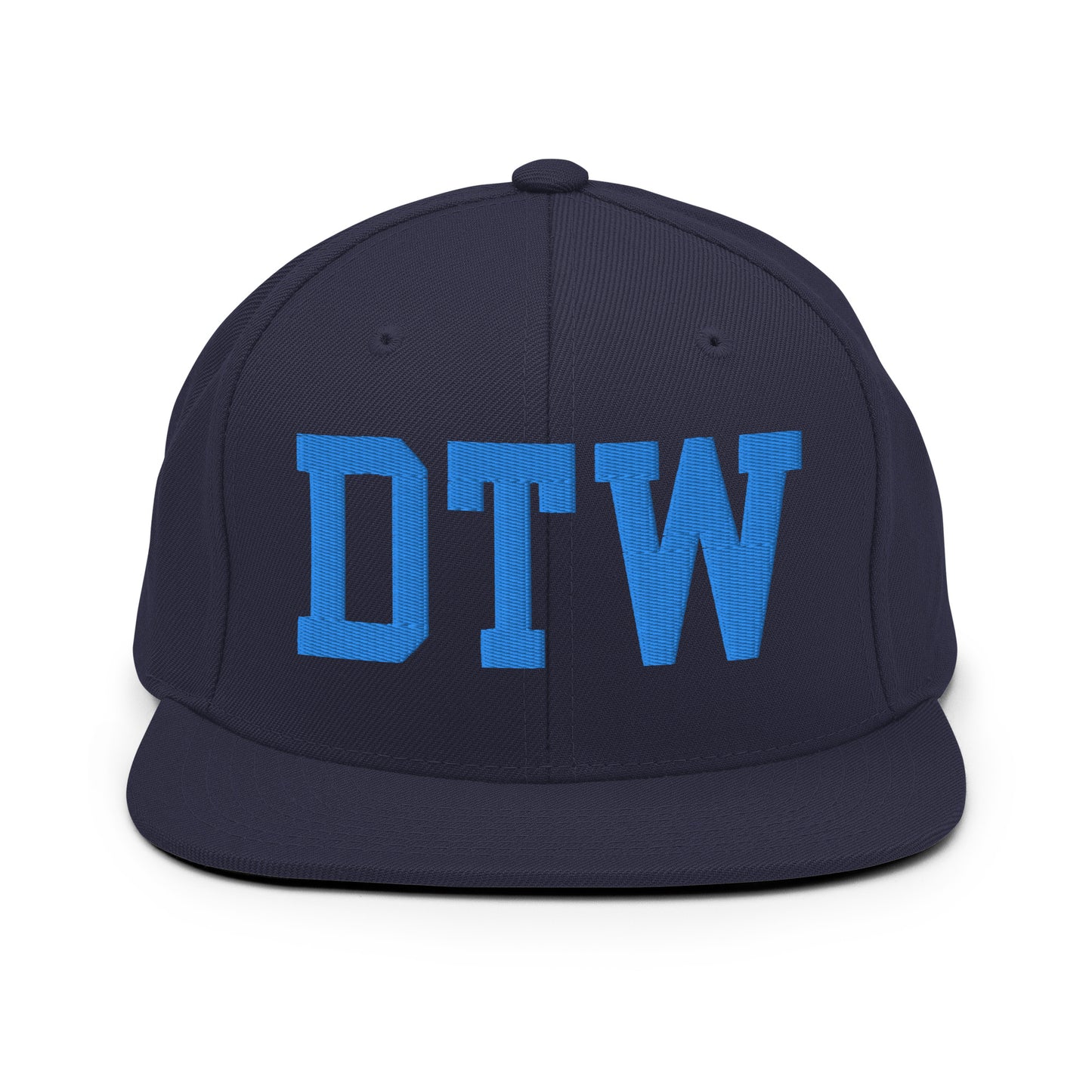 College-Style Classic Snapback Hat • Aqua Blue • DTW Detroit • YHM Designs - Image 07