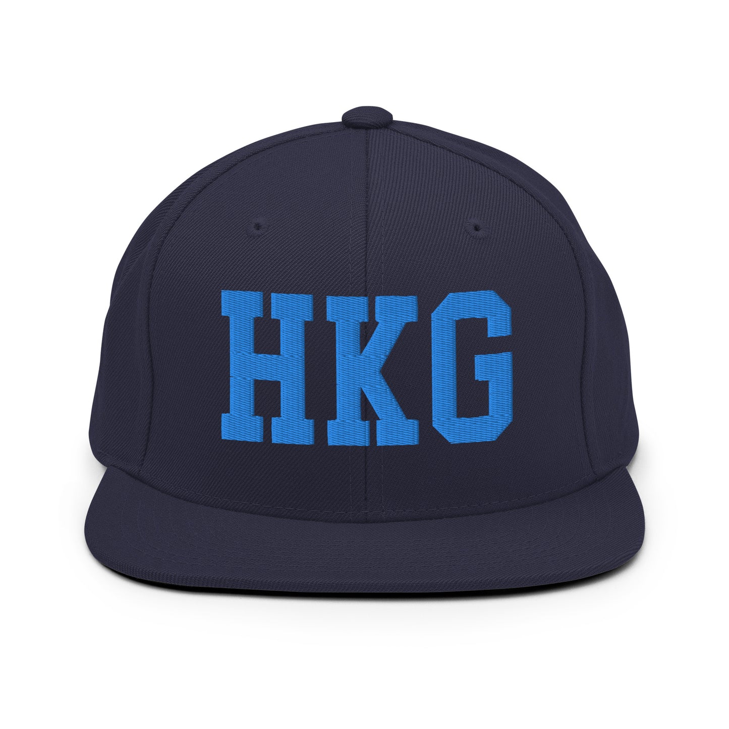 College-Style Classic Snapback Hat • Aqua Blue • HKG Hong Kong • YHM Designs - Image 07
