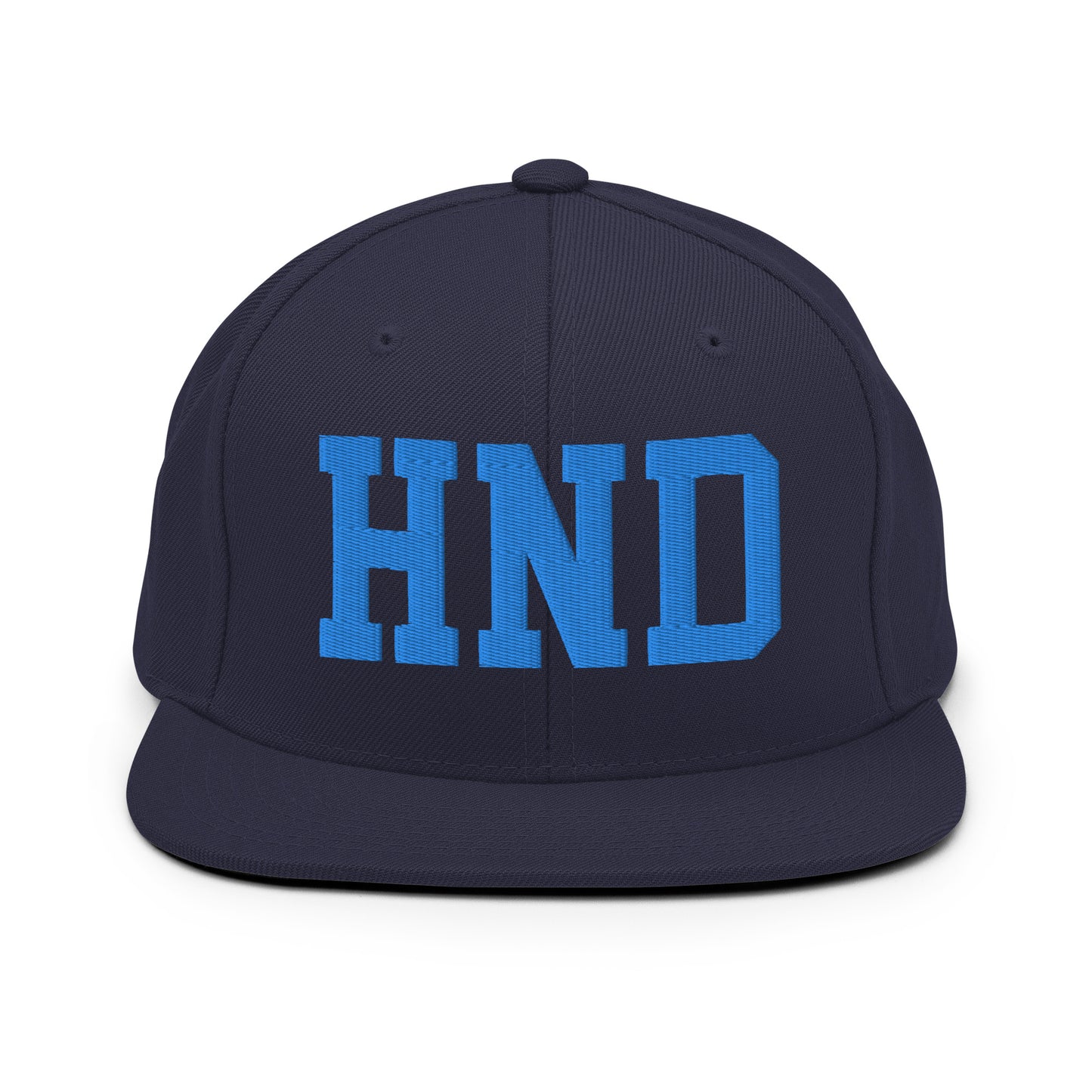 College-Style Classic Snapback Hat • Aqua Blue • HND Tokyo • YHM Designs - Image 07
