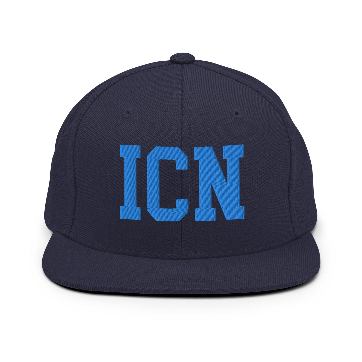 College-Style Classic Snapback Hat • Aqua Blue • ICN Seoul • YHM Designs - Image 07