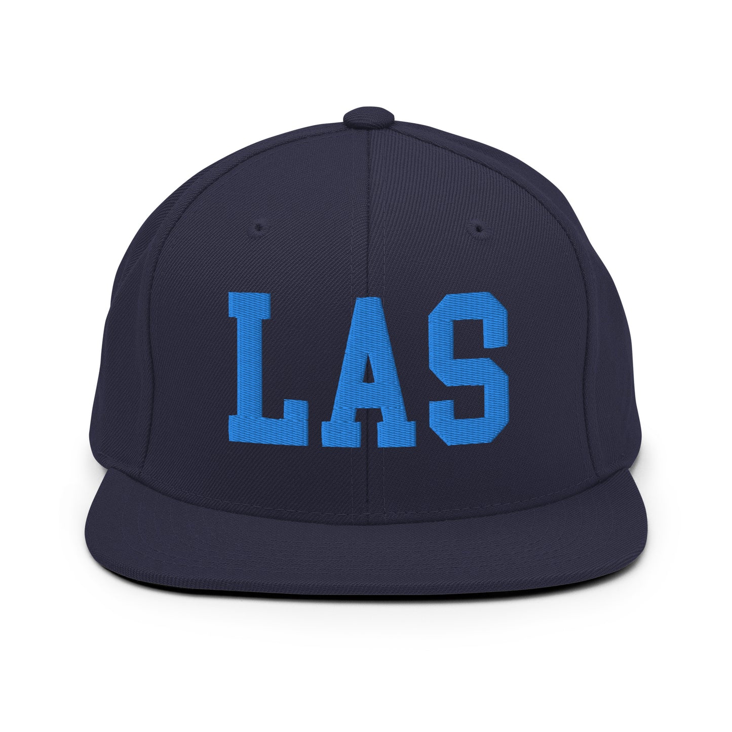 College-Style Classic Snapback Hat • Aqua Blue • LAS Las Vegas • YHM Designs - Image 07