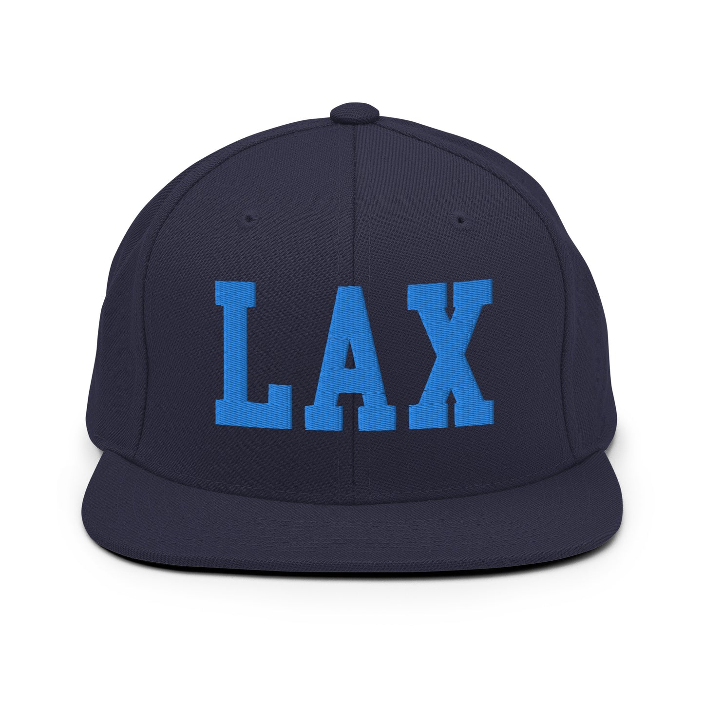College-Style Classic Snapback Hat • Aqua Blue • LAX Los Angeles • YHM Designs - Image 07