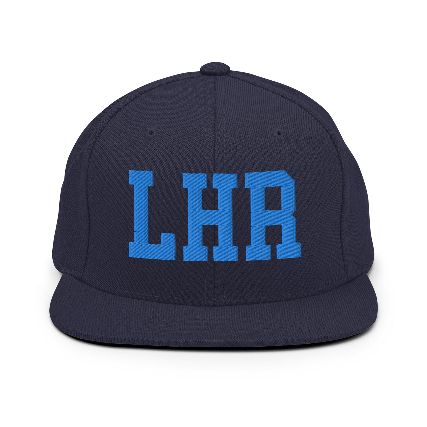 College-Style Classic Snapback Hat • Aqua Blue • LHR London • YHM Designs - Image 07