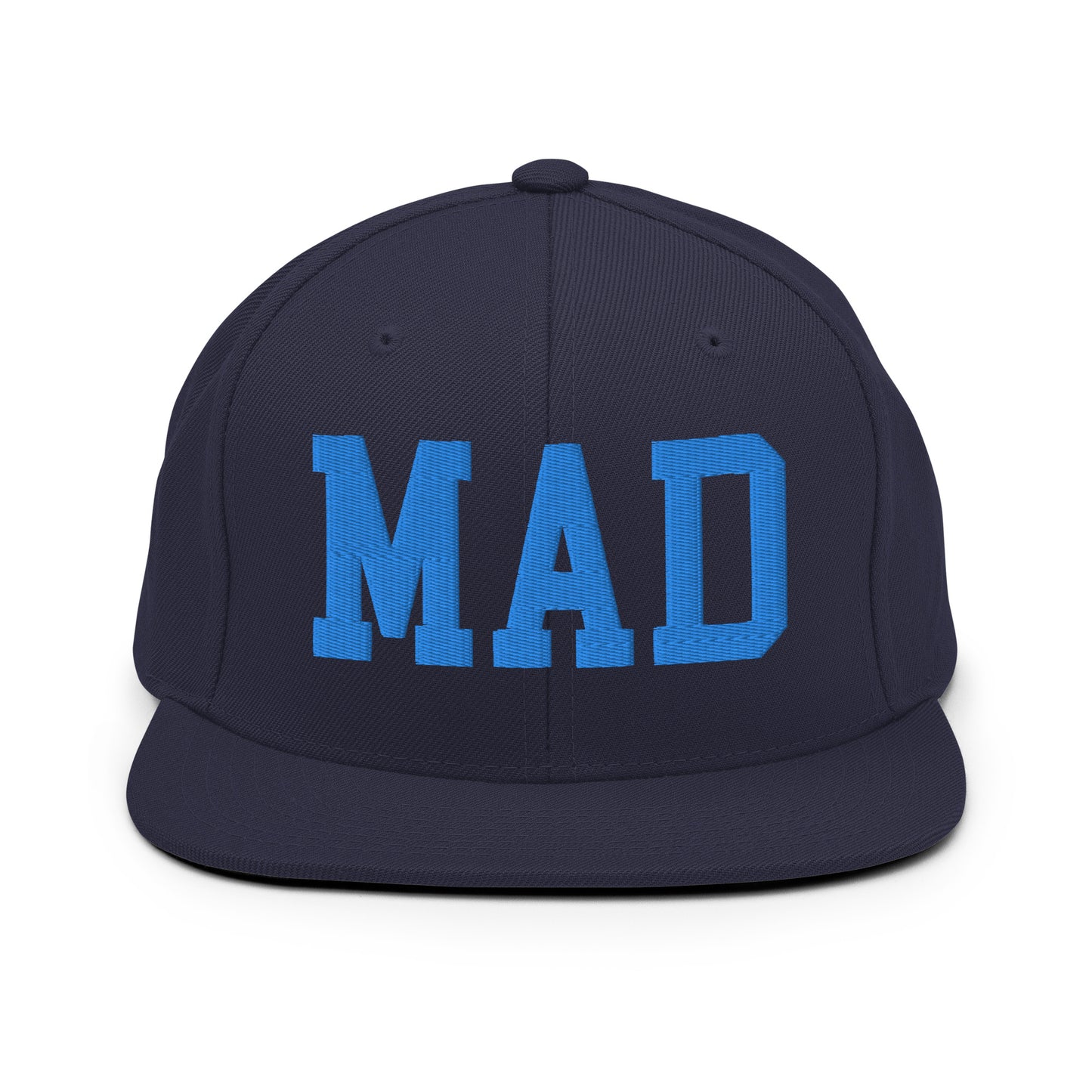 College-Style Classic Snapback Hat • Aqua Blue • MAD Madrid • YHM Designs - Image 07