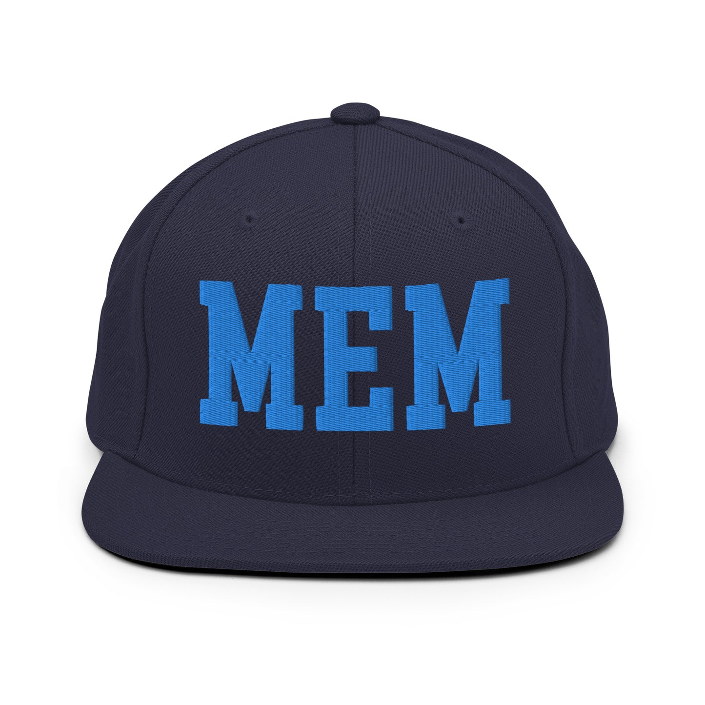 College-Style Classic Snapback Hat • Aqua Blue • MEM Memphis • YHM Designs - Image 07