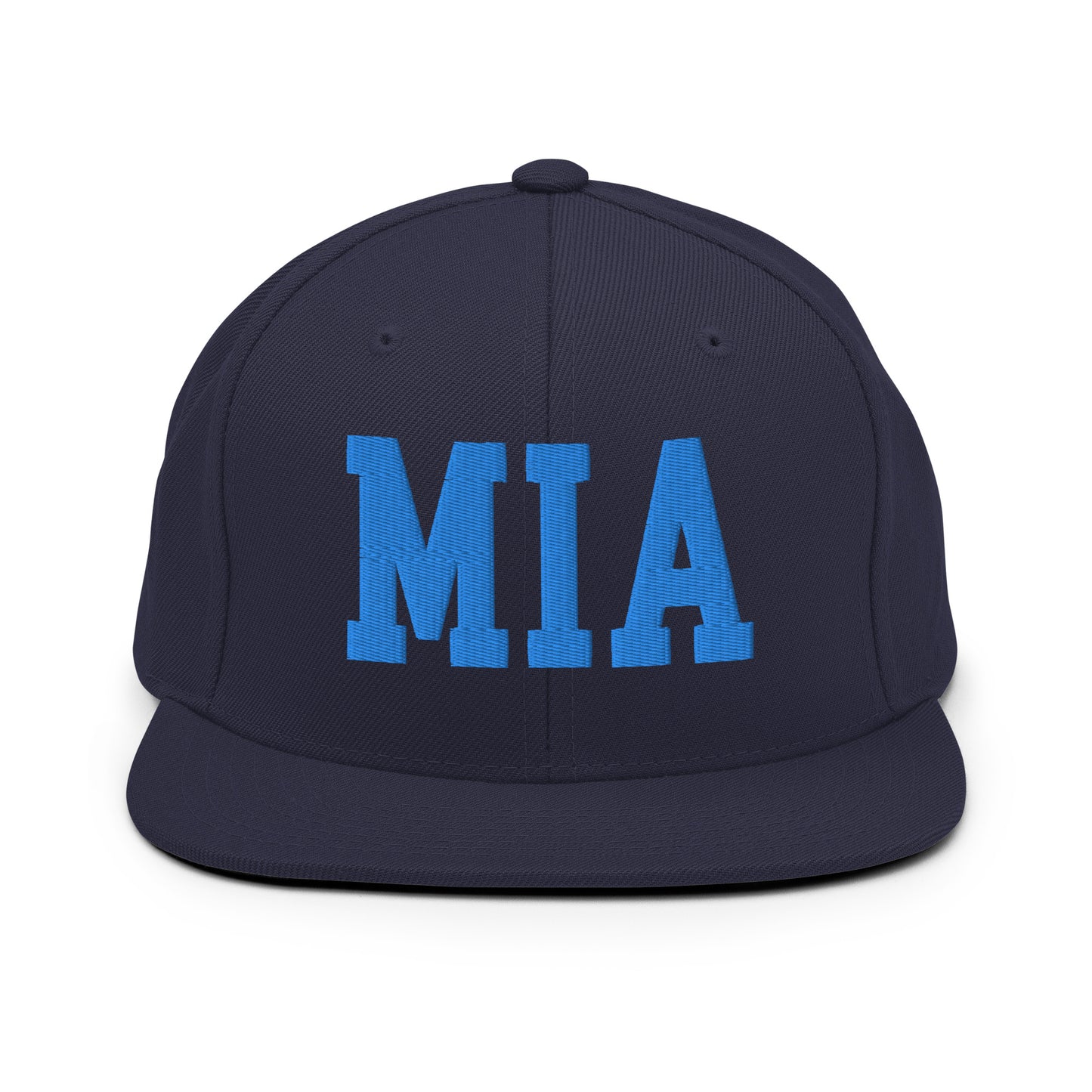 College-Style Classic Snapback Hat • Aqua Blue • MIA Miami • YHM Designs - Image 07