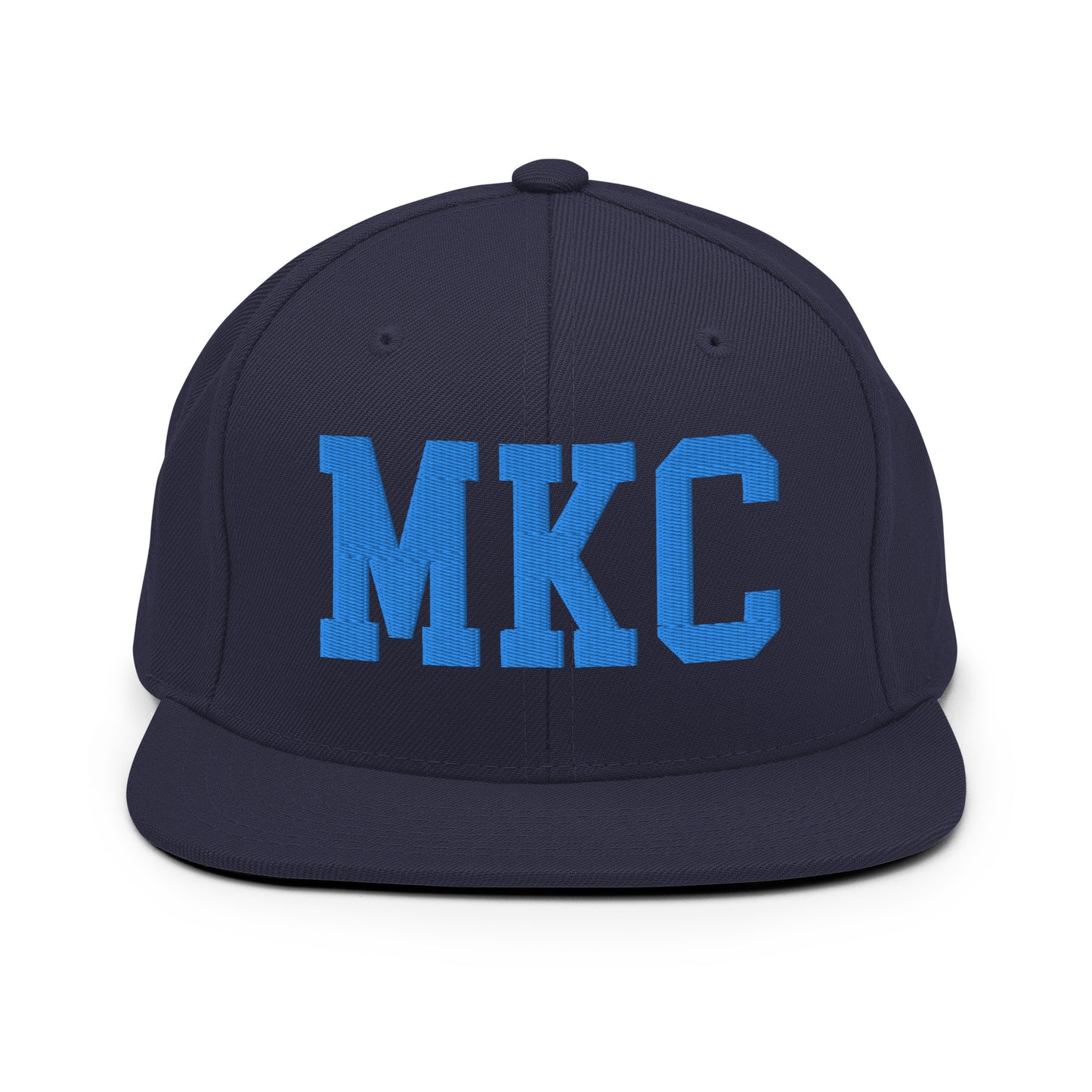 College-Style Classic Snapback Hat • Aqua Blue • MKC Kansas City • YHM Designs - Image 07