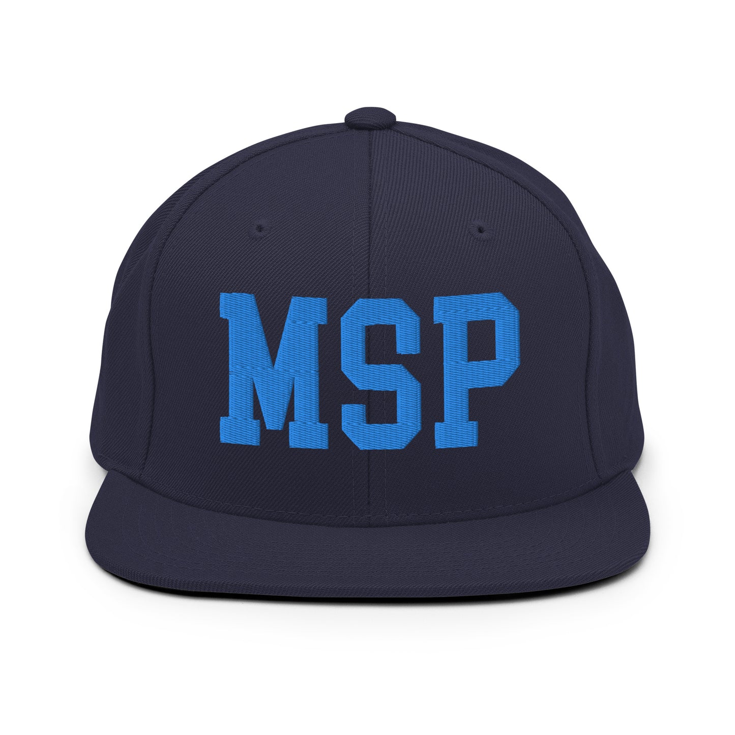 College-Style Classic Snapback Hat • Aqua Blue • MSP Minneapolis • YHM Designs - Image 07