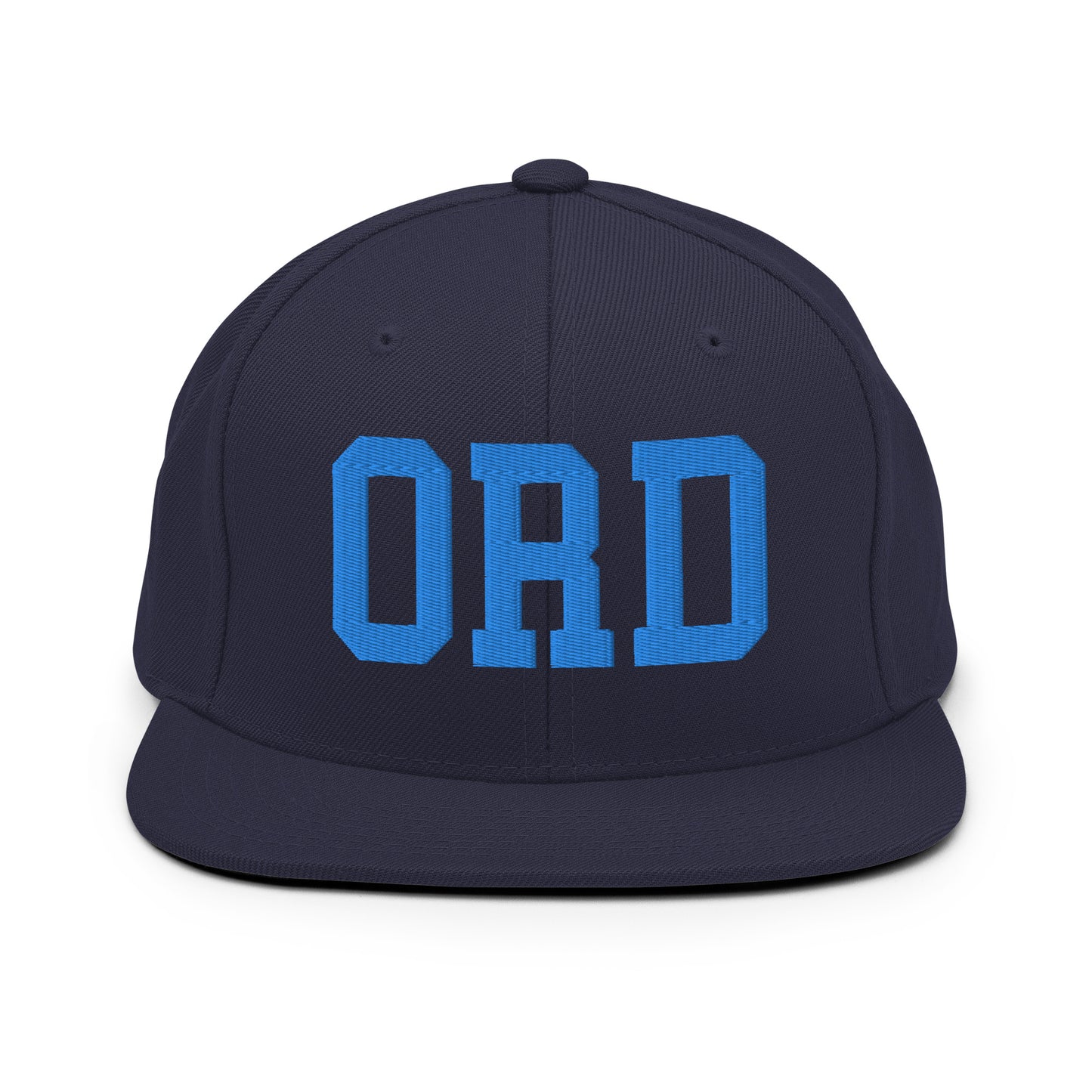 College-Style Classic Snapback Hat • Aqua Blue • ORD Chicago • YHM Designs - Image 07