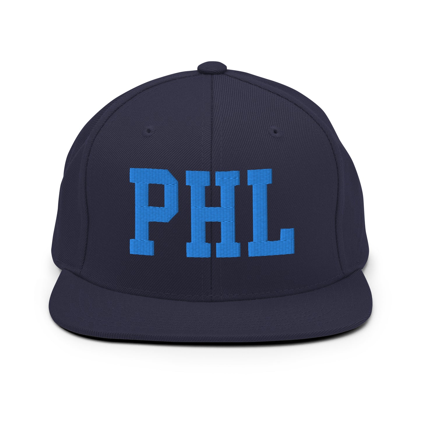College-Style Classic Snapback Hat • Aqua Blue • PHL Philadelphia • YHM Designs - Image 07