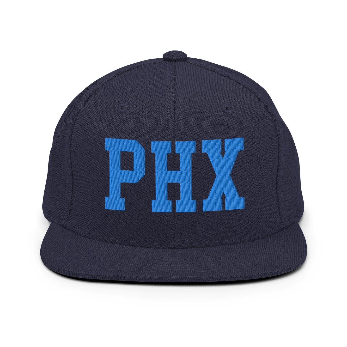 College-Style Classic Snapback Hat • Aqua Blue • PHX Phoenix • YHM Designs - Image 07