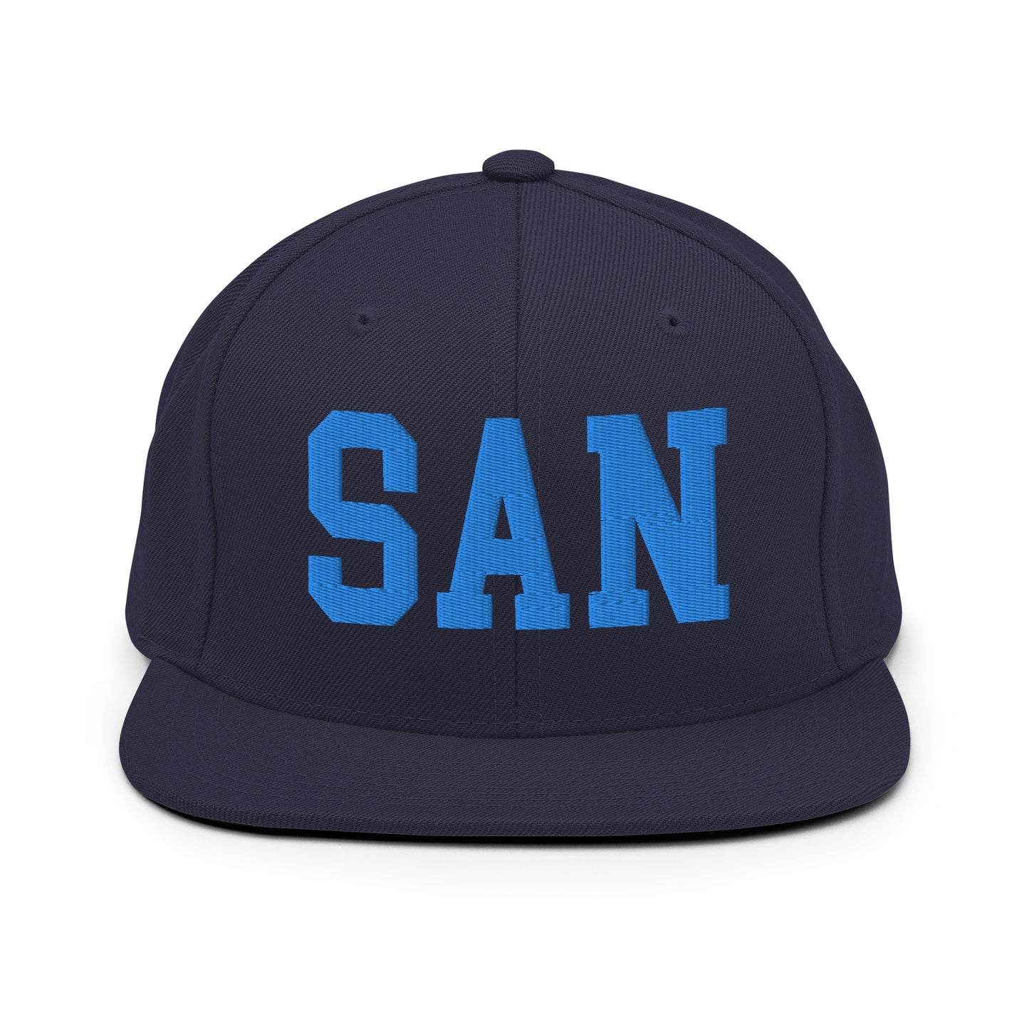 College-Style Classic Snapback Hat • Aqua Blue • SAN San Diego • YHM Designs - Image 07