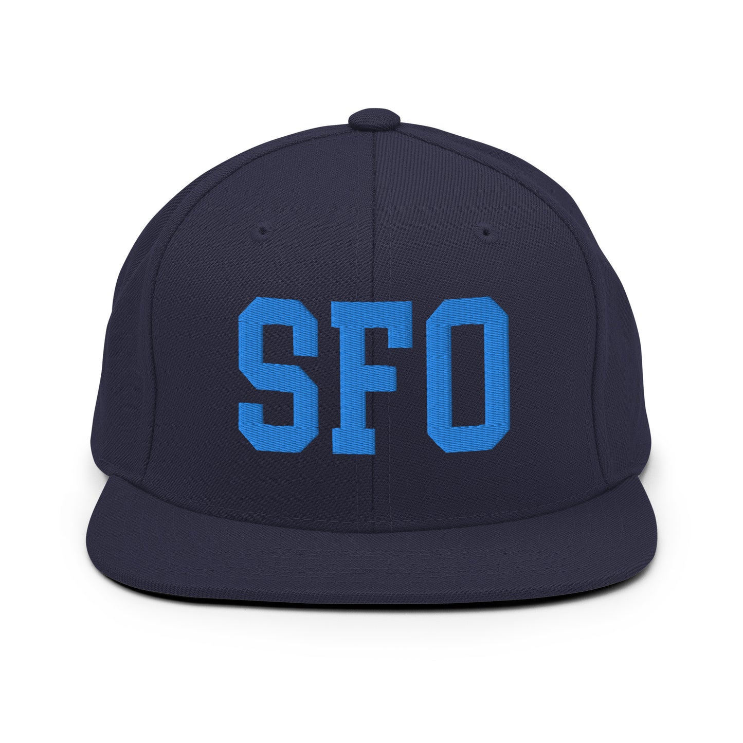 College-Style Classic Snapback Hat • Aqua Blue • SFO San Francisco • YHM Designs - Image 07