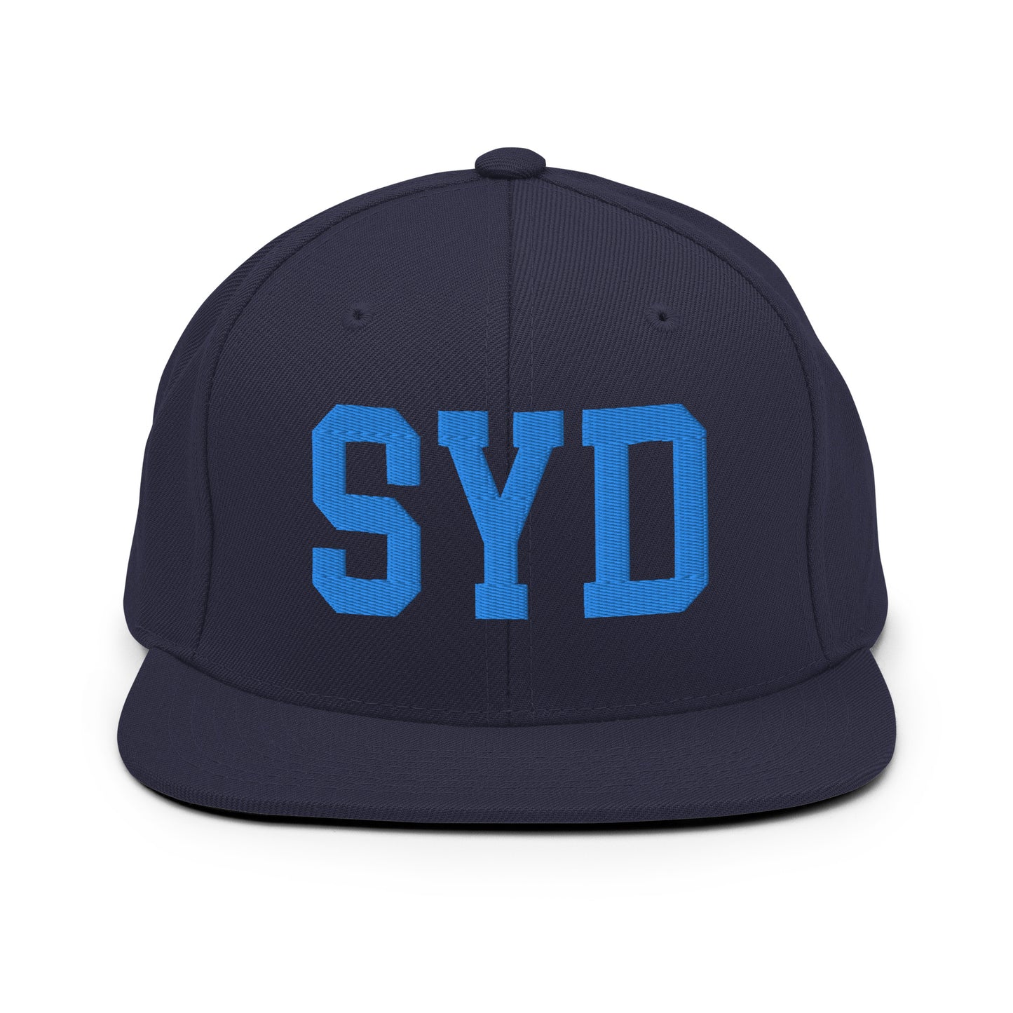College-Style Classic Snapback Hat • Aqua Blue • SYD Sydney • YHM Designs - Image 07