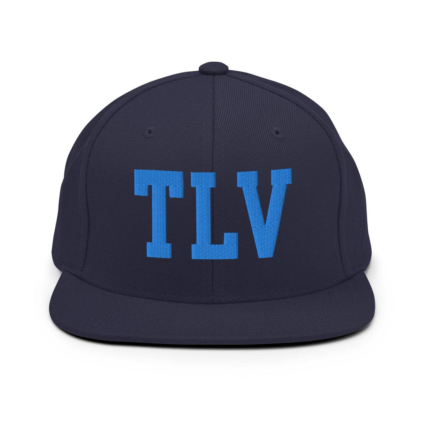 College-Style Classic Snapback Hat • Aqua Blue • TLV Tel Aviv • YHM Designs - Image 07