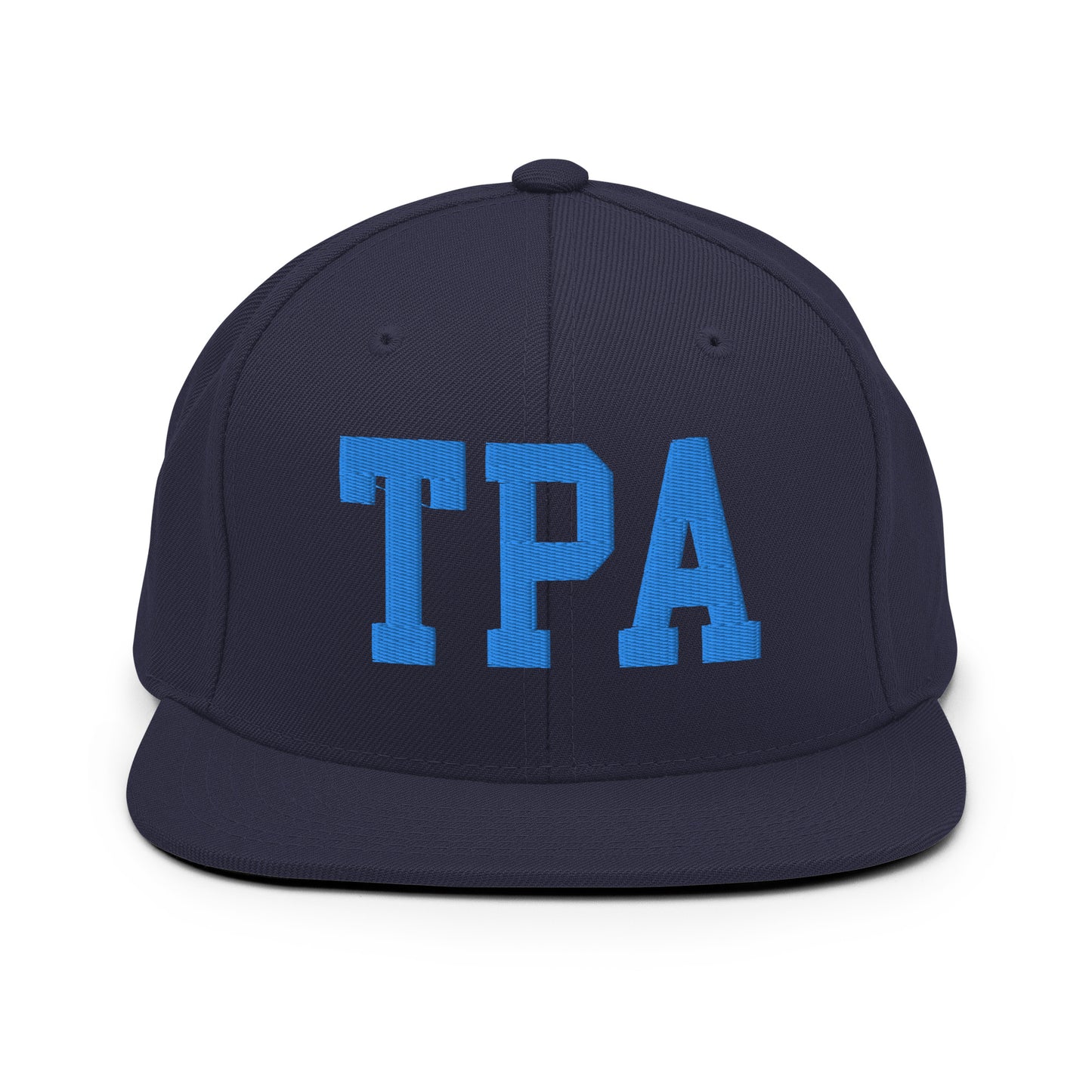 College-Style Classic Snapback Hat • Aqua Blue • TPA Tampa • YHM Designs - Image 07