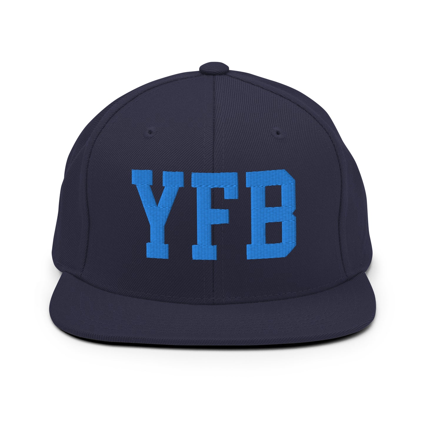 College-Style Classic Snapback Hat • Aqua Blue • YFB Iqaluit Souvenir • YHM Designs - Image 07