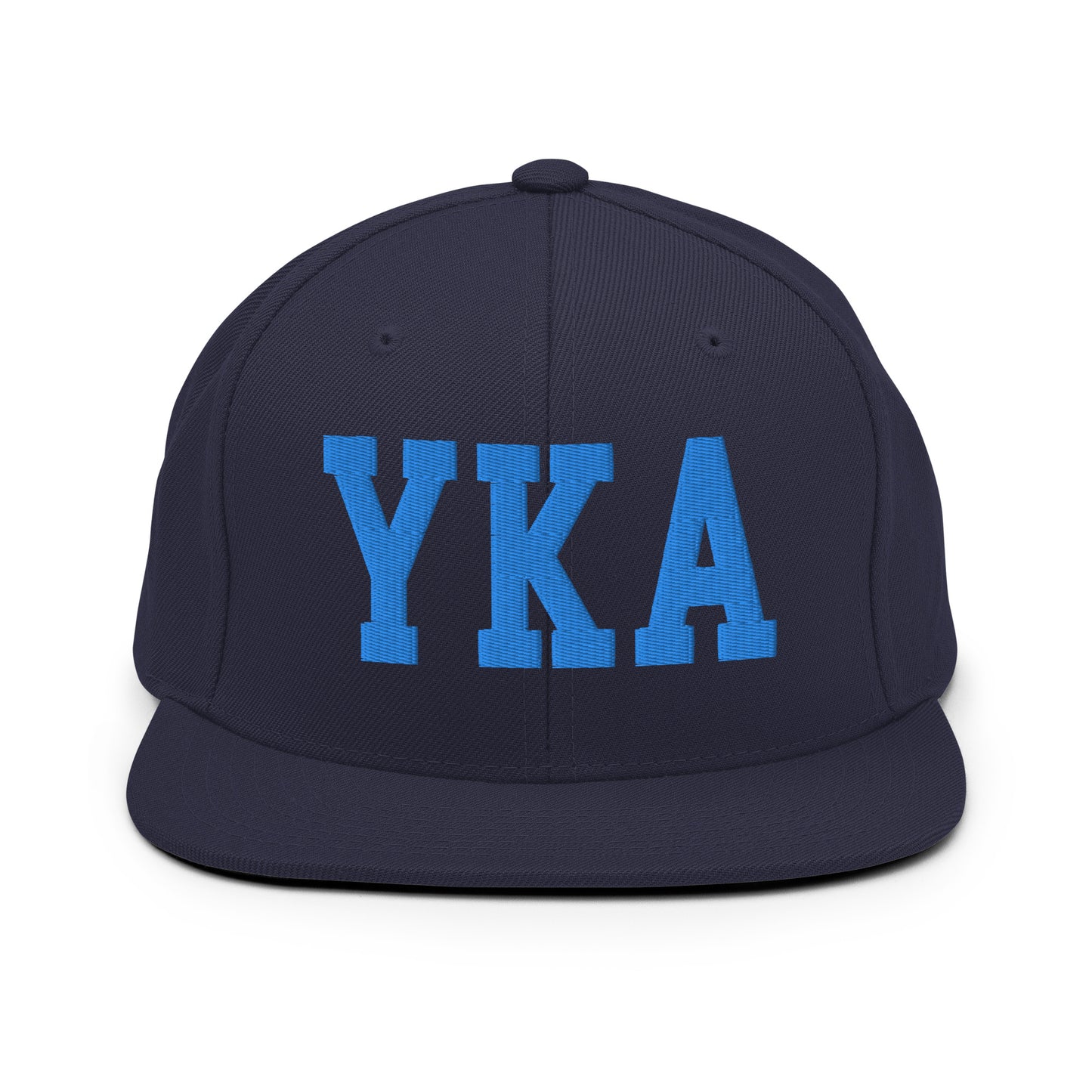College-Style Classic Snapback Hat • Aqua Blue • YKA Kamloops • YHM Designs - Image 07