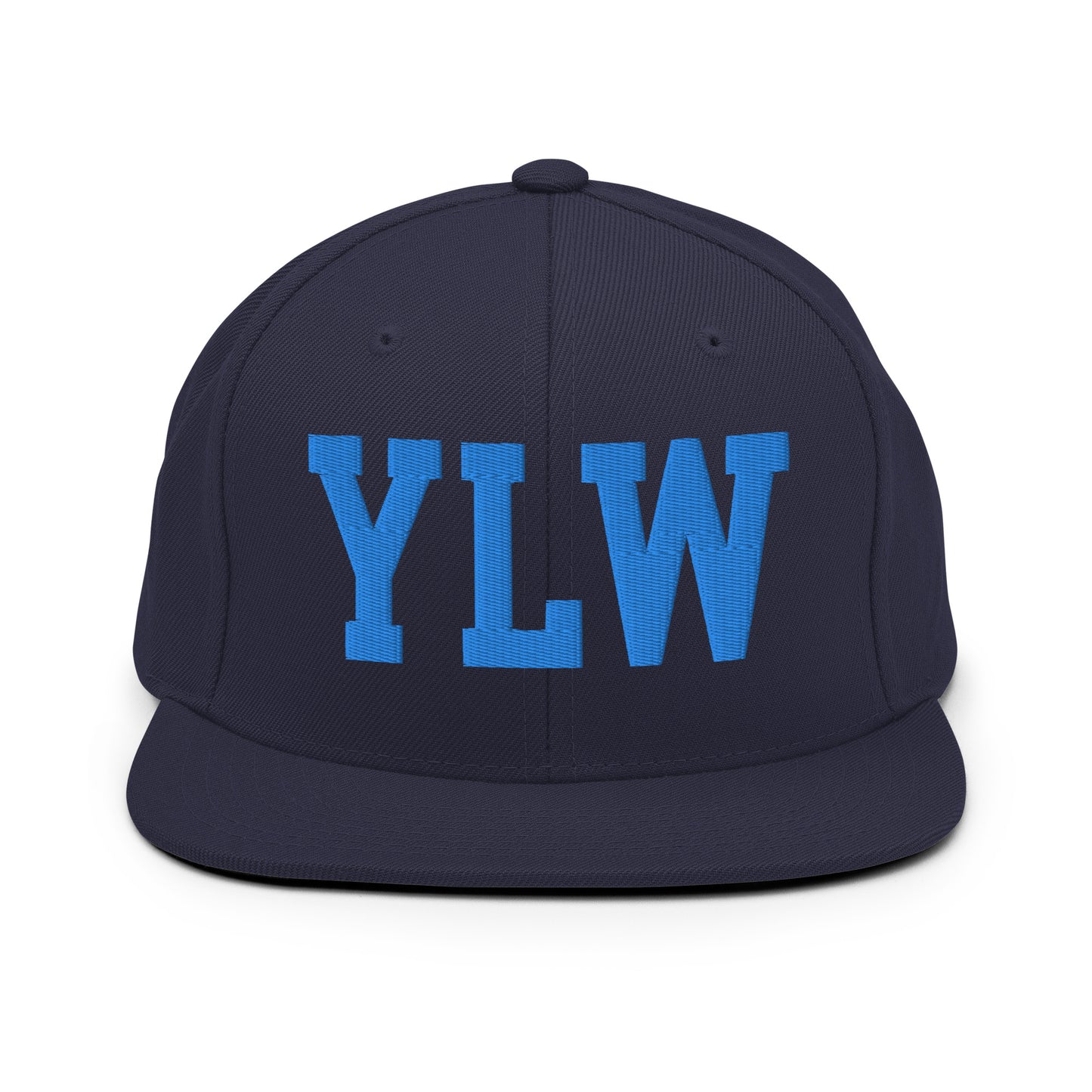College-Style Classic Snapback Hat • Aqua Blue • YLW Kelowna • YHM Designs - Image 07
