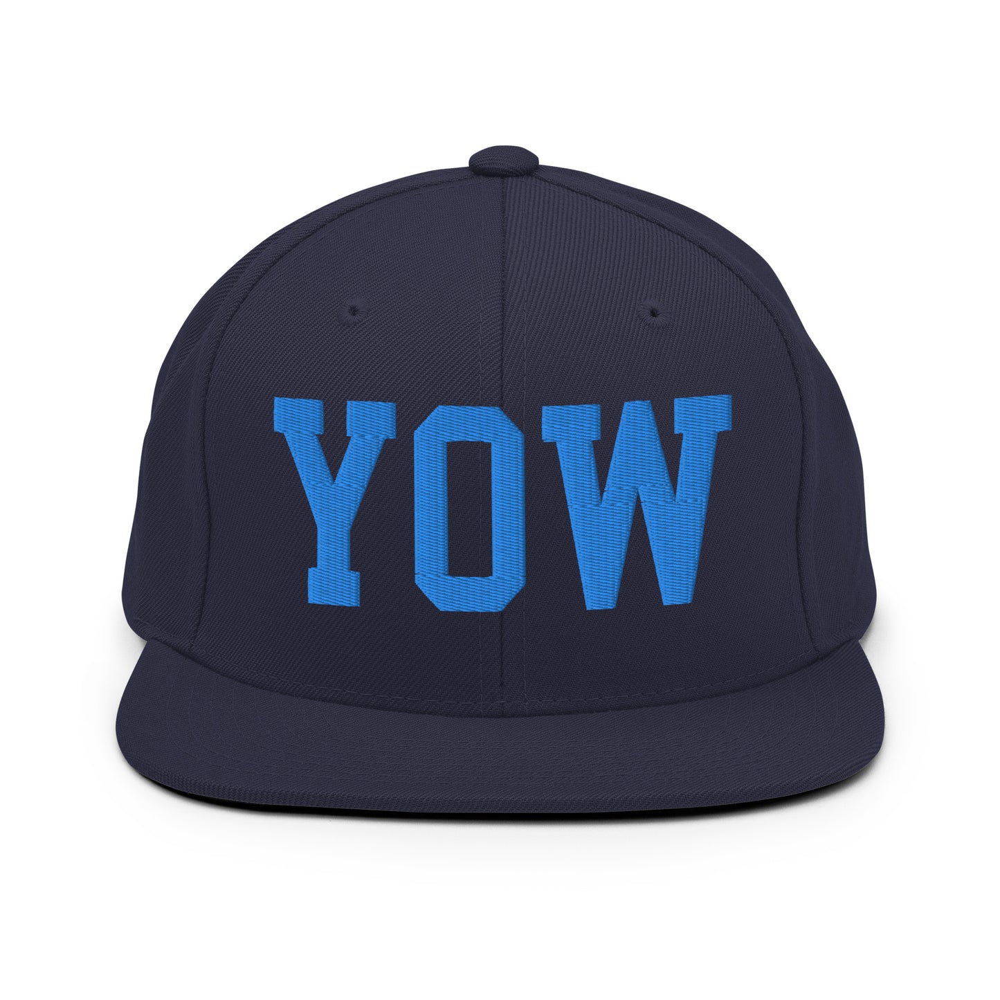 College-Style Classic Snapback Hat • Aqua Blue • YOW Ottawa • YHM Designs - Image 07
