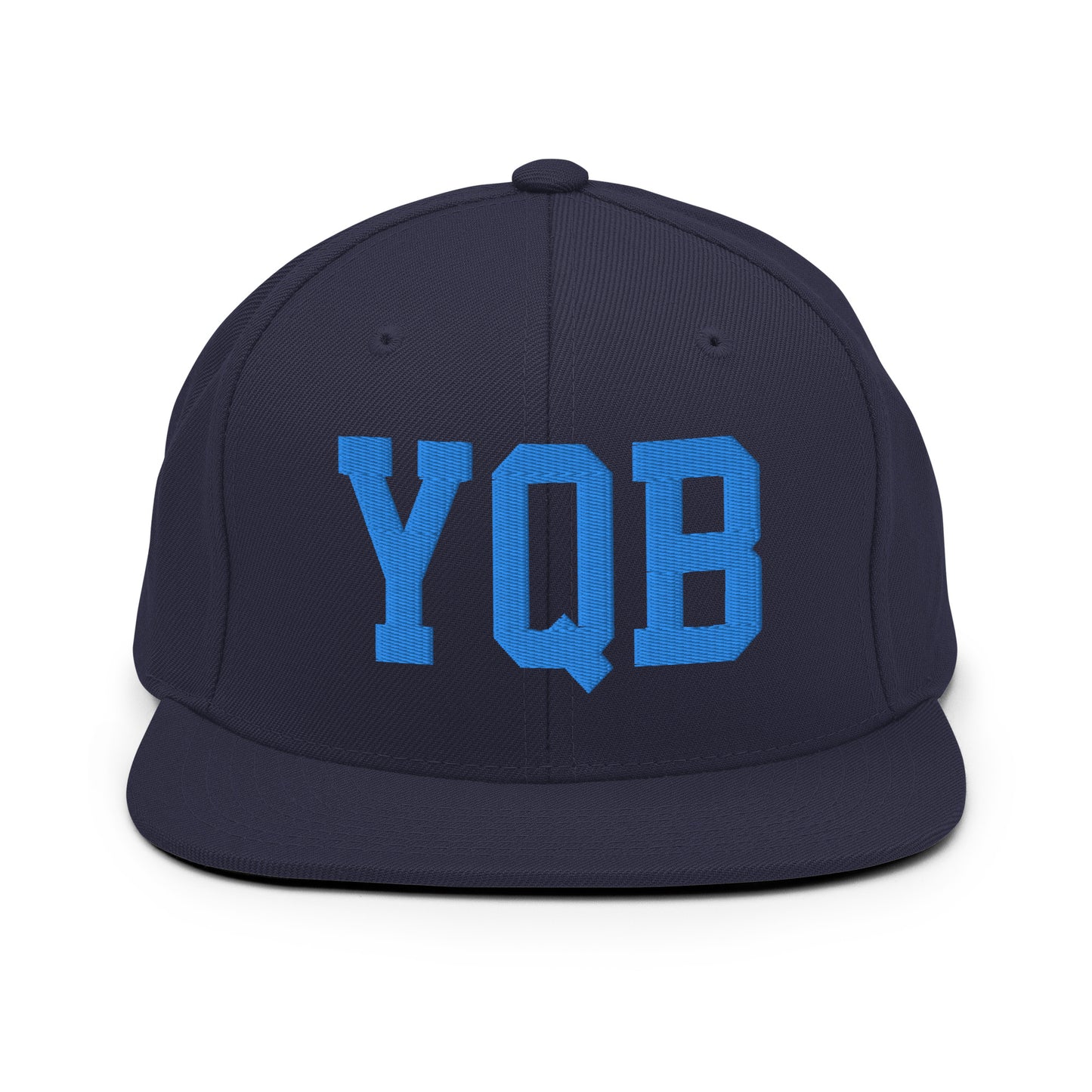 College-Style Classic Snapback Hat • Aqua Blue • YQB Quebec City • YHM Designs - Image 07