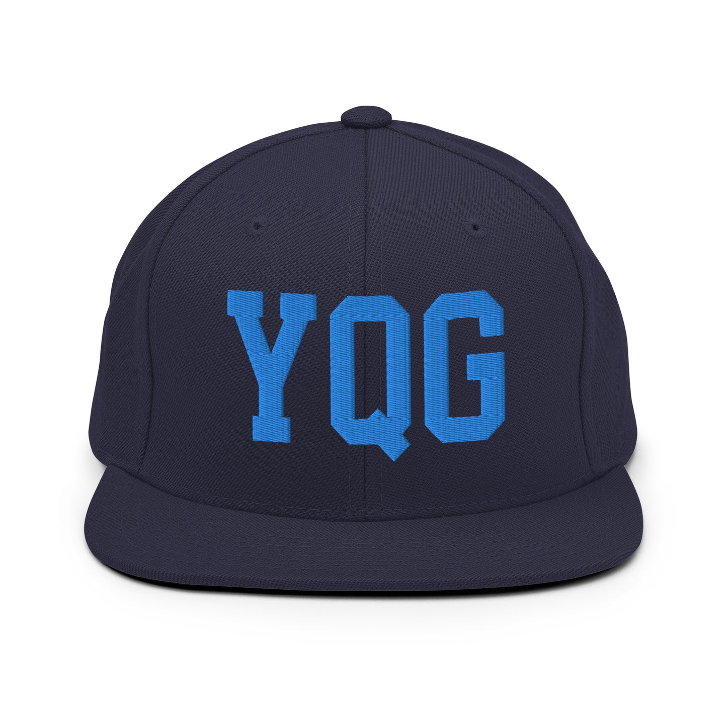 College-Style Classic Snapback Hat • Aqua Blue • YQG Windsor • YHM Designs - Image 07