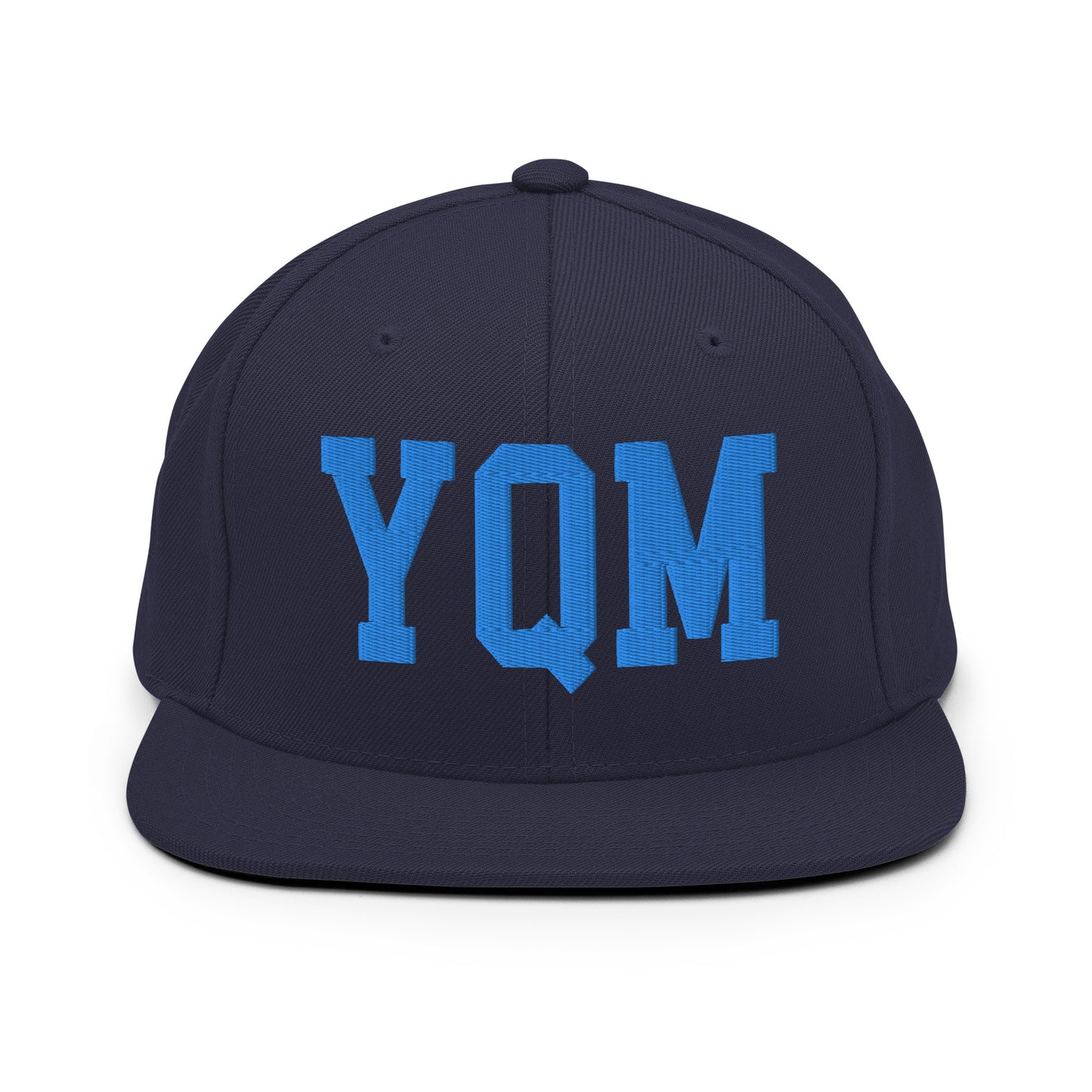 College-Style Classic Snapback Hat • Aqua Blue • YQM Moncton • YHM Designs - Image 07