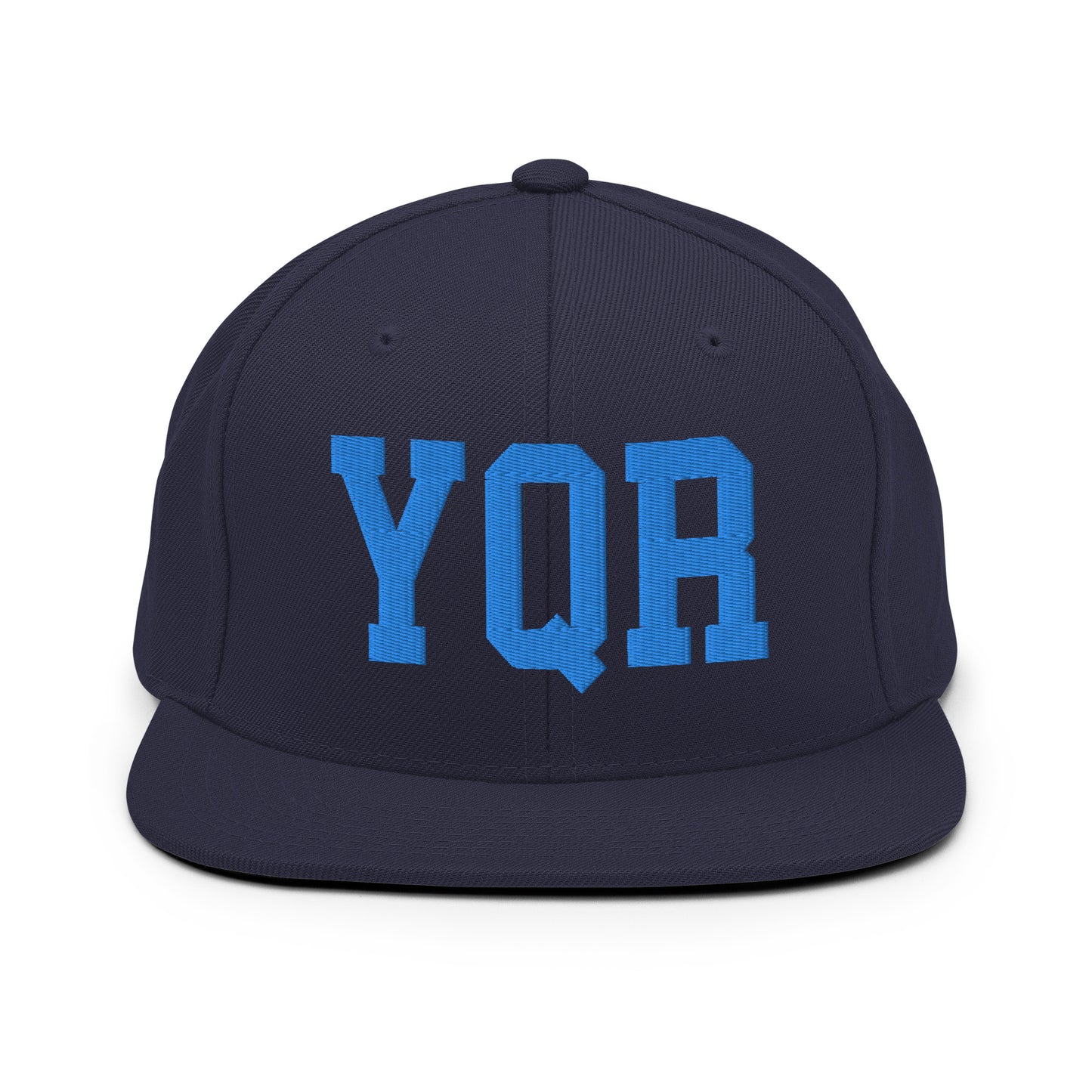 College-Style Classic Snapback Hat • Aqua Blue • YQR Regina • YHM Designs - Image 07