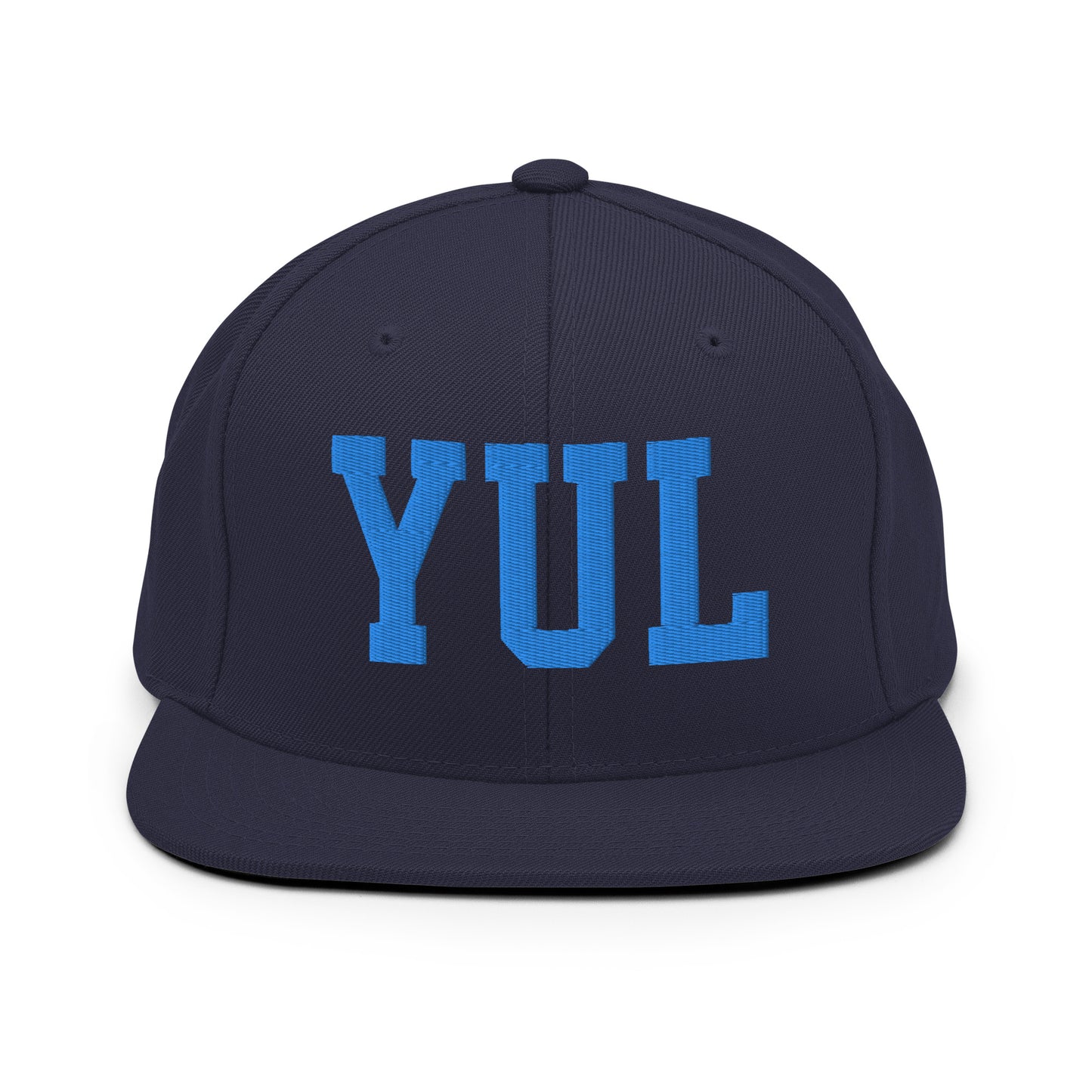 College-Style Classic Snapback Hat • Aqua Blue • YUL Montreal • YHM Designs - Image 07