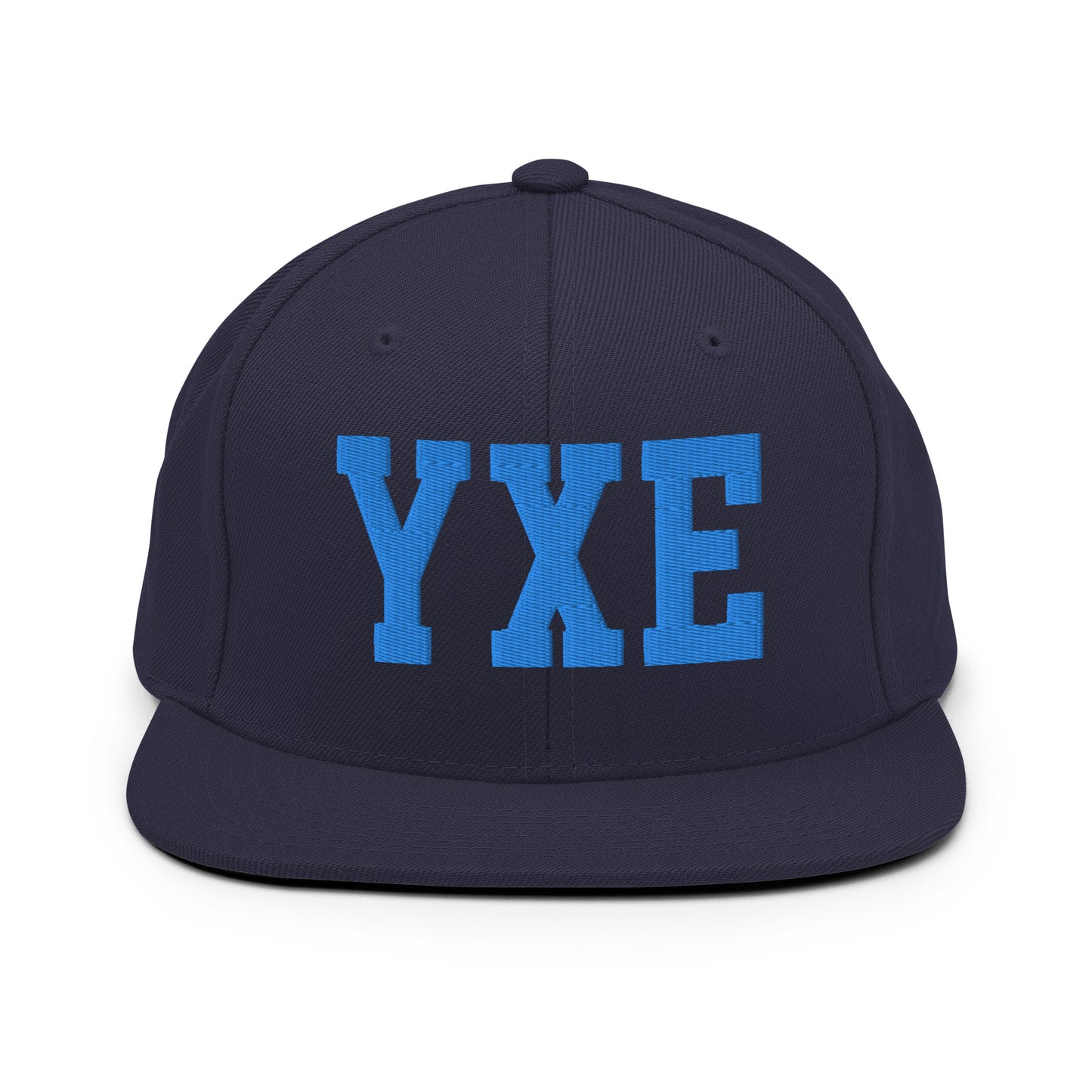 College-Style Classic Snapback Hat • Aqua Blue • YXE Saskatoon Souvenir • YHM Designs - Image 07