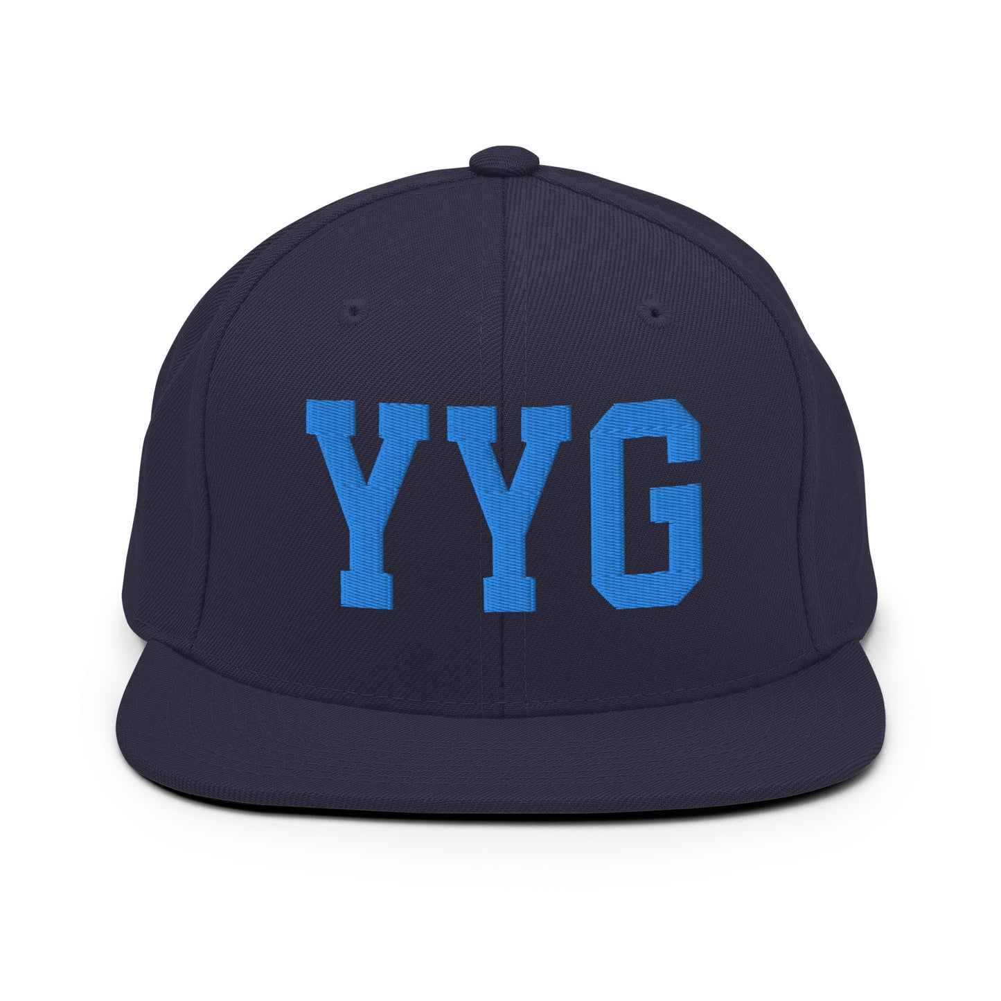 College-Style Classic Snapback Hat • Aqua Blue • YYG Charlottetown • YHM Designs - Image 07