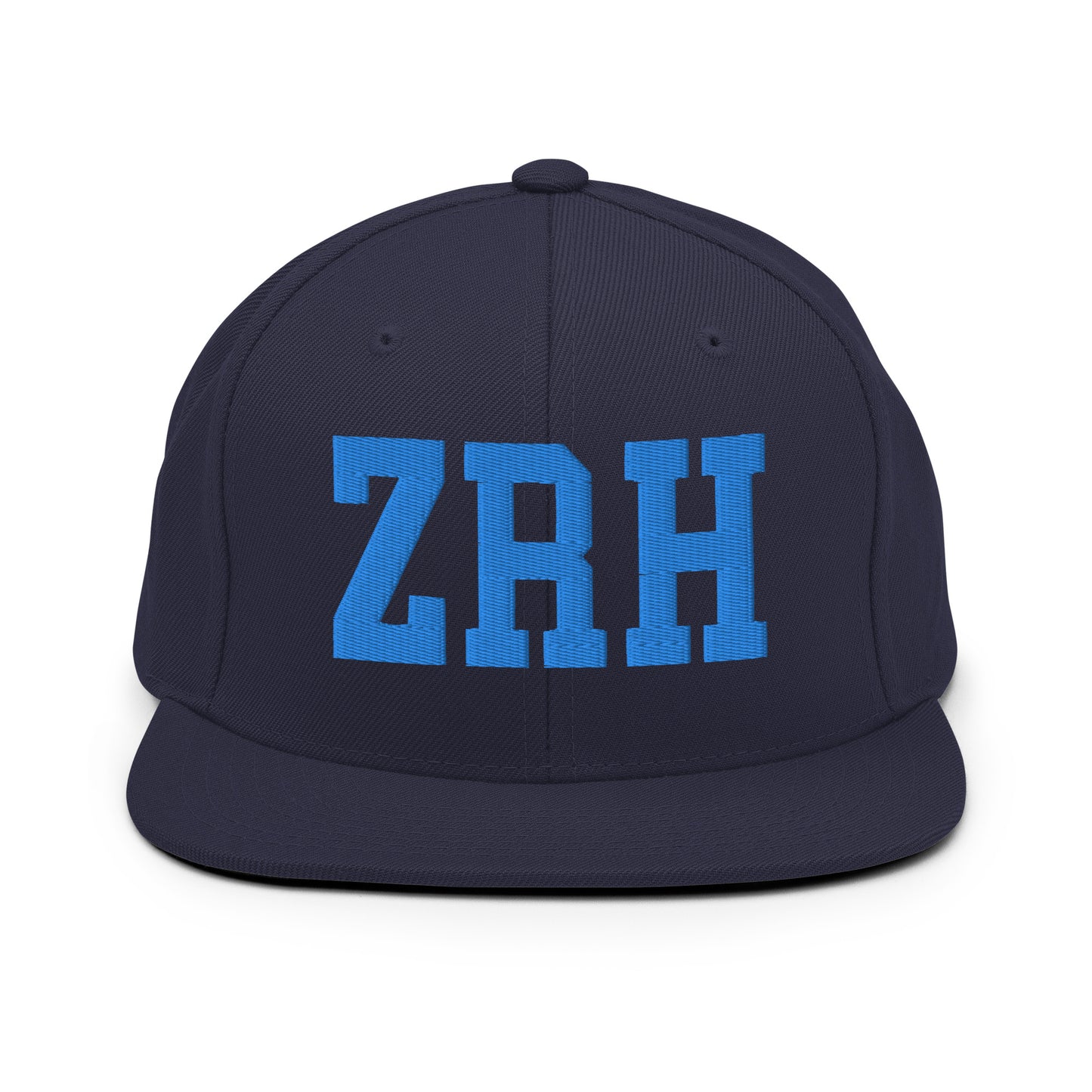 College-Style Classic Snapback Hat • Aqua Blue • ZRH Zurich • YHM Designs - Image 07