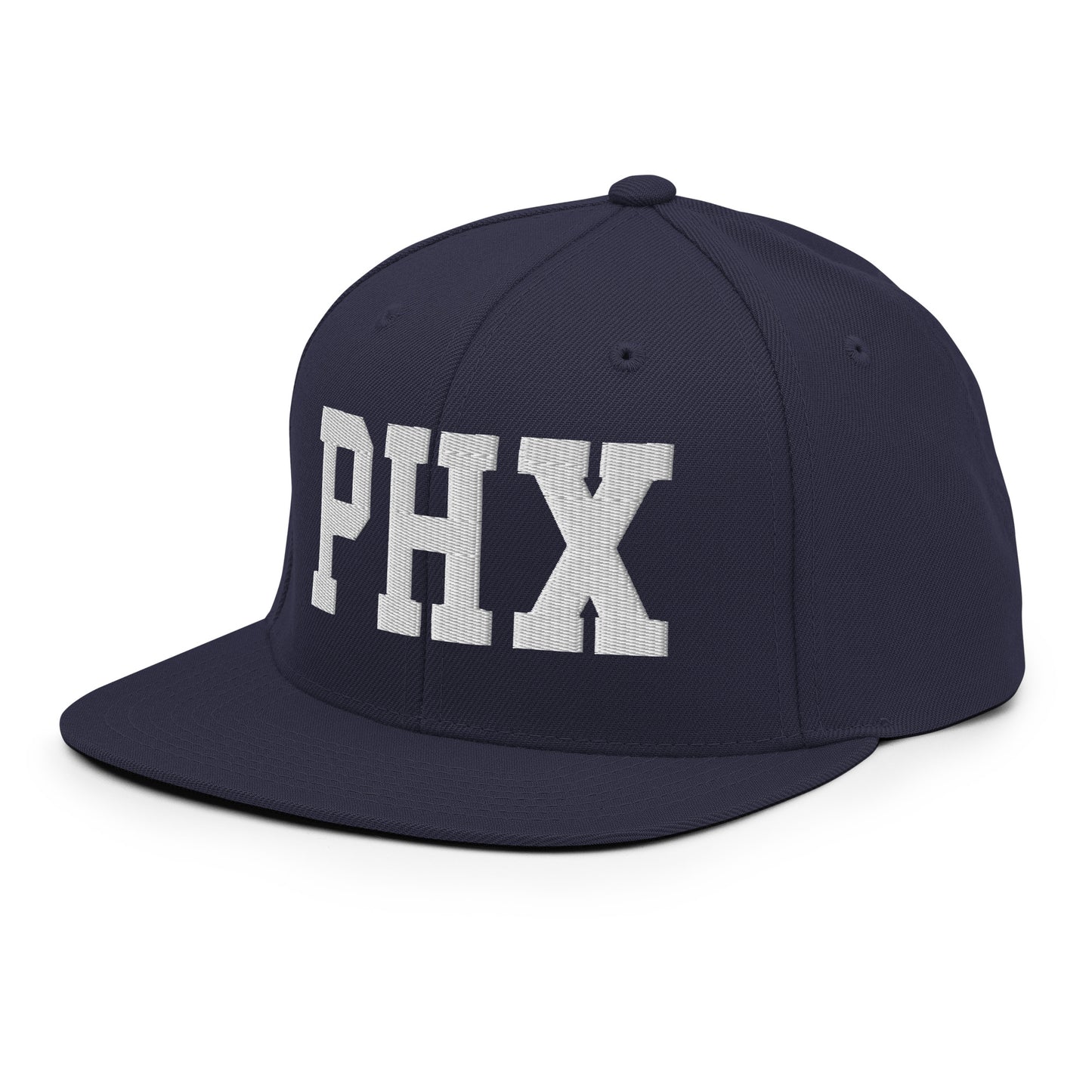 College-Style Classic Snapback Hat • White • PHX Phoenix • YHM Designs - Image 17
