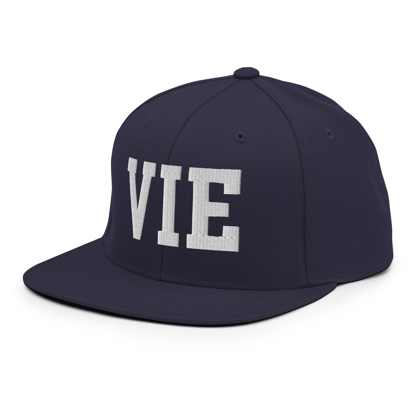 College-Style Classic Snapback Hat • White • VIE Vienna • YHM Designs - Image 17